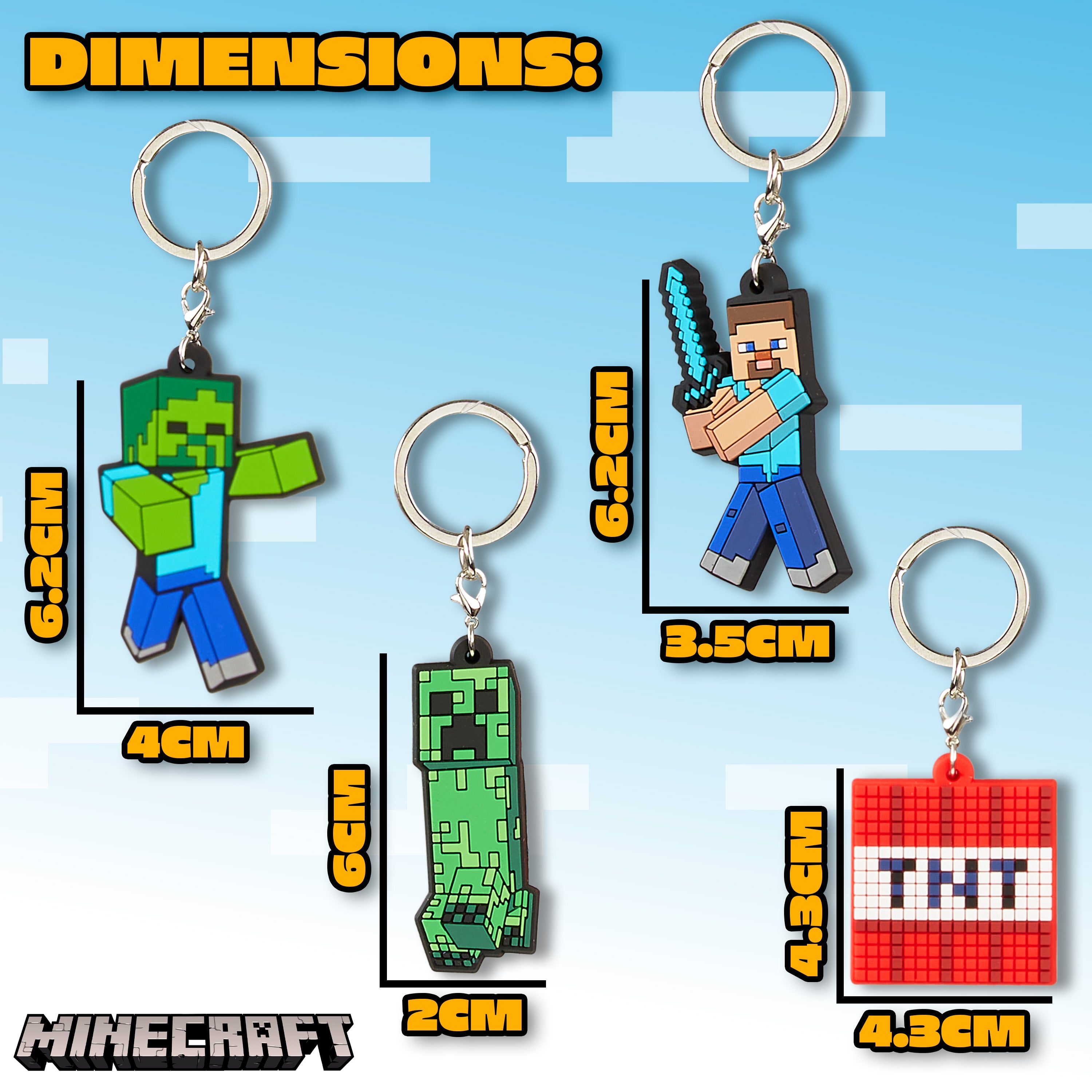 minecraft-set-bracelets-porte-cl-s-enfant-silicone-4-pi-ces image 6