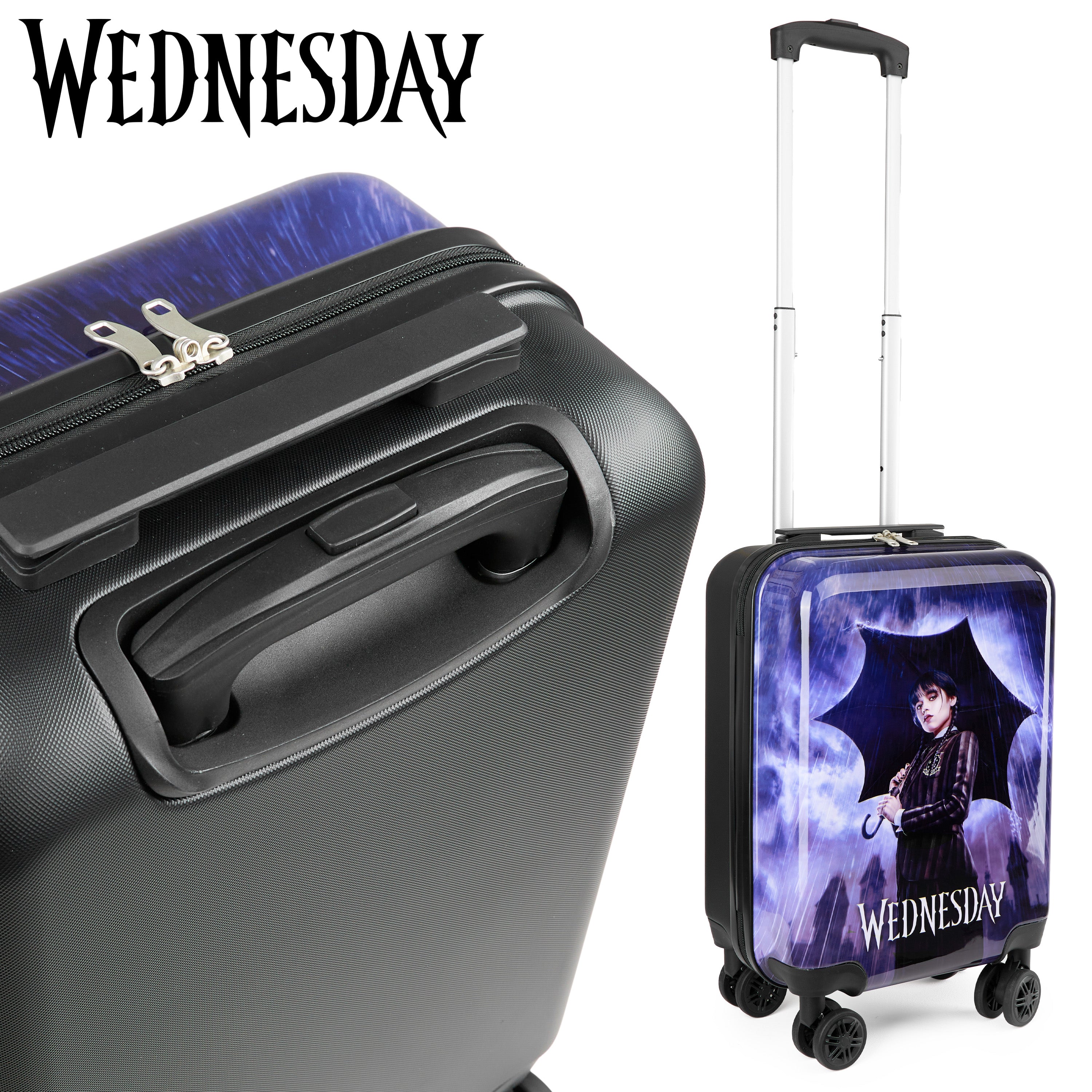 wednesday-valise-enfant-roulettes-cabine-49-cm-noire image 4