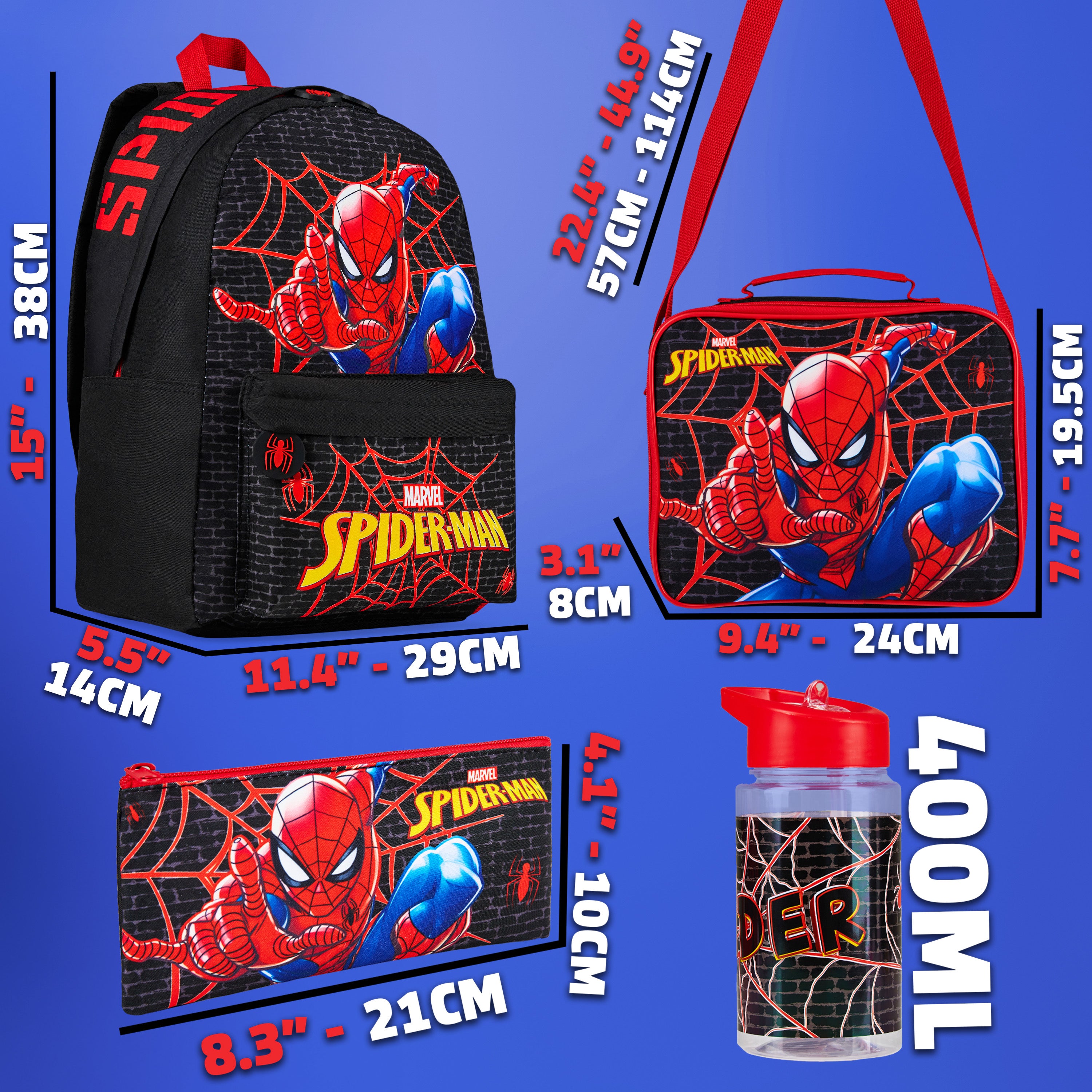 marvel-spiderman-set-4-pi-ces-sac-dos-cole-gourde-400ml image 6