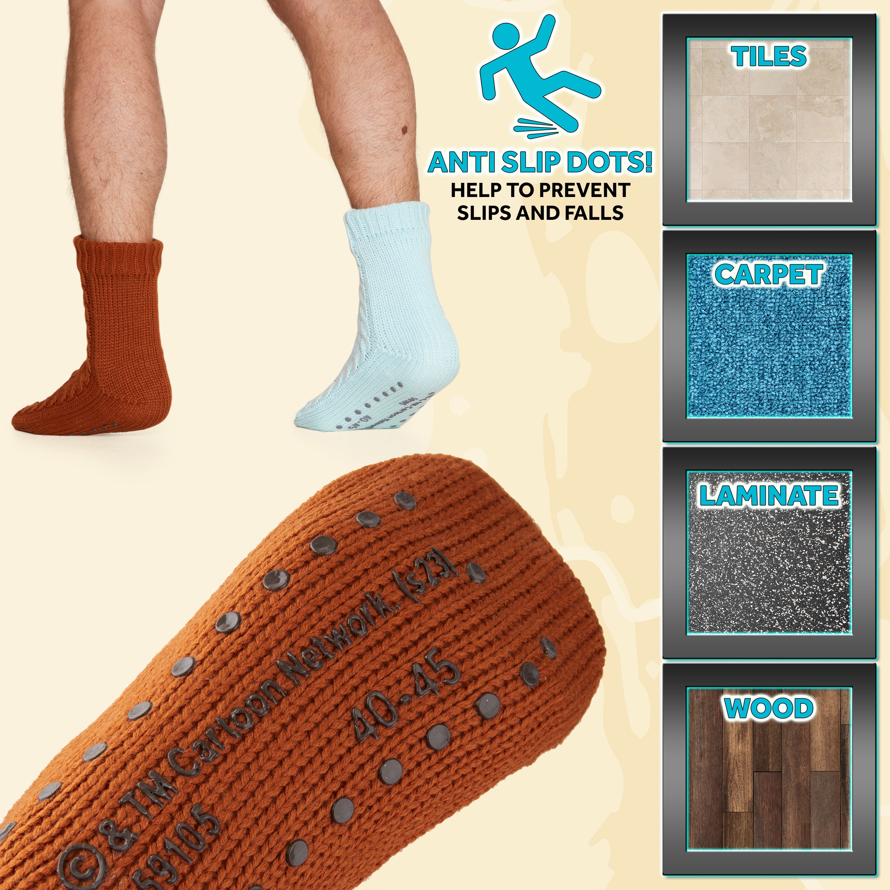 rick-and-morty-chaussettes-pilou-homme-rouille-bleu-antides image 4