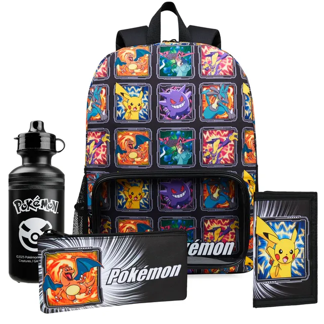 get-trend-pok-mon-sac-dos-set-4-pi-ces-multi-gourde image 1