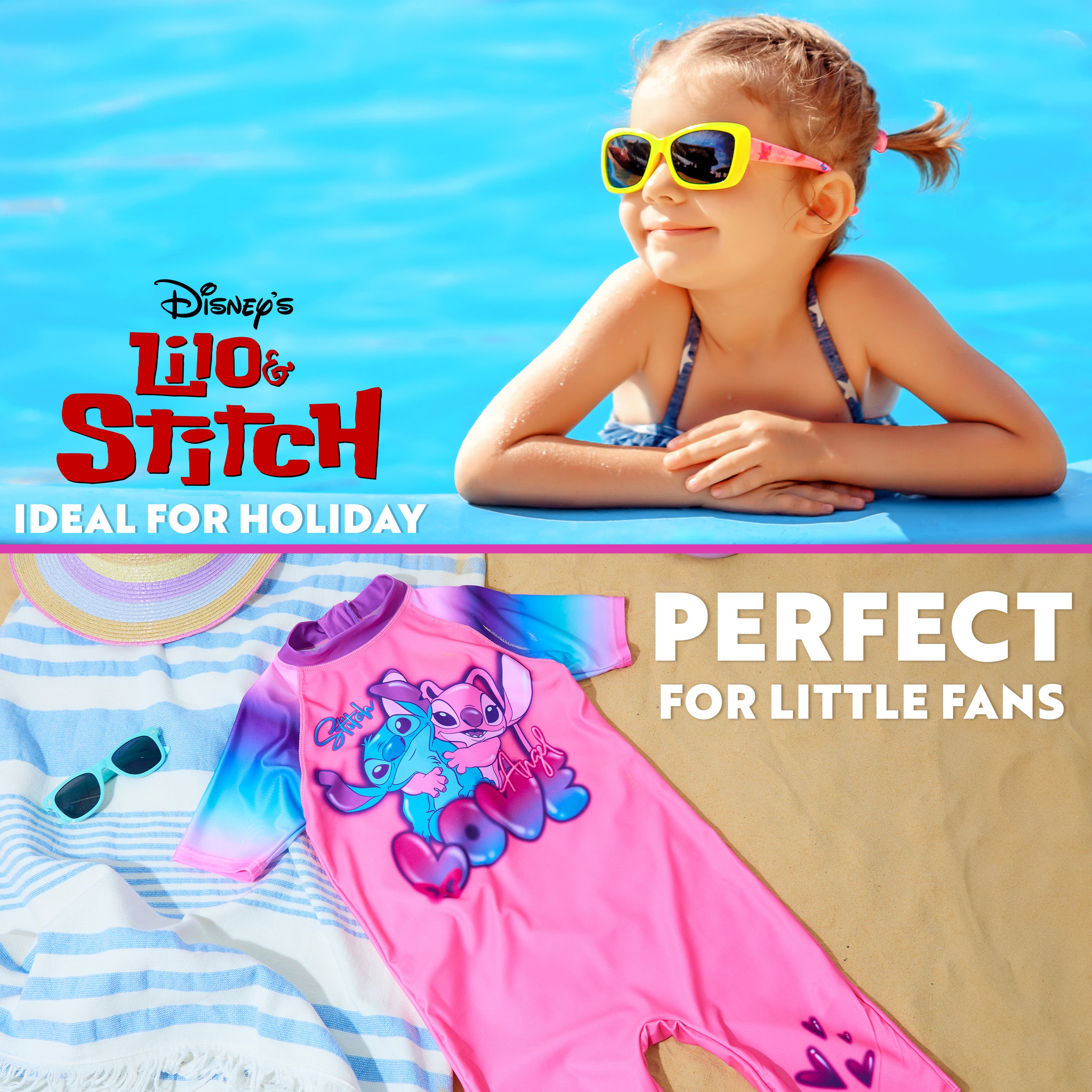 disney-maillot-une-pi-ce-fille-extensible-stitch-ariel-elsa image 4