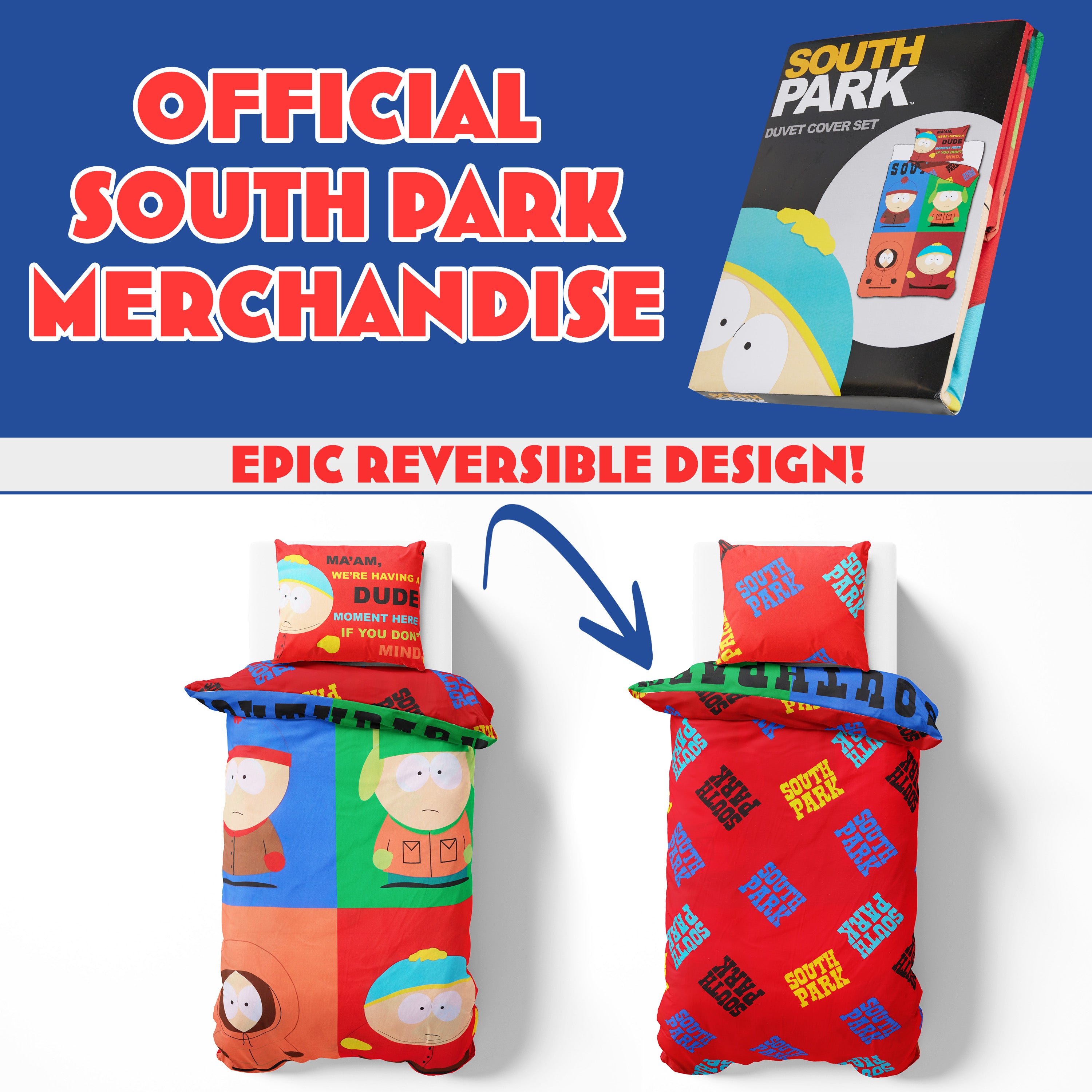 south-park-housse-de-couette-parure-lit-r-versible-single image 6