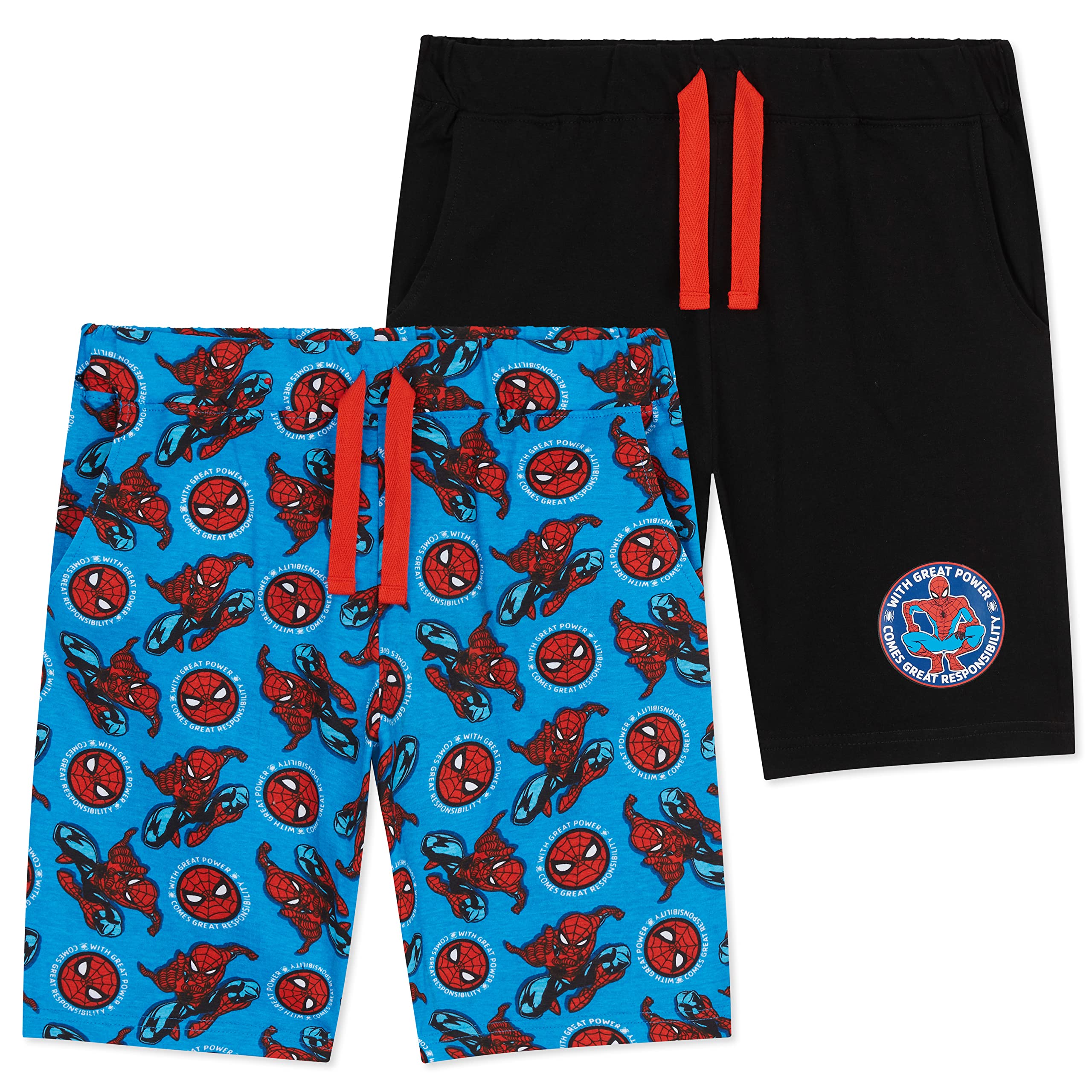 marvel-spider-man-short-gar-on-coton-lot-2-bermuda-poches-2-14-ans-2 image 1