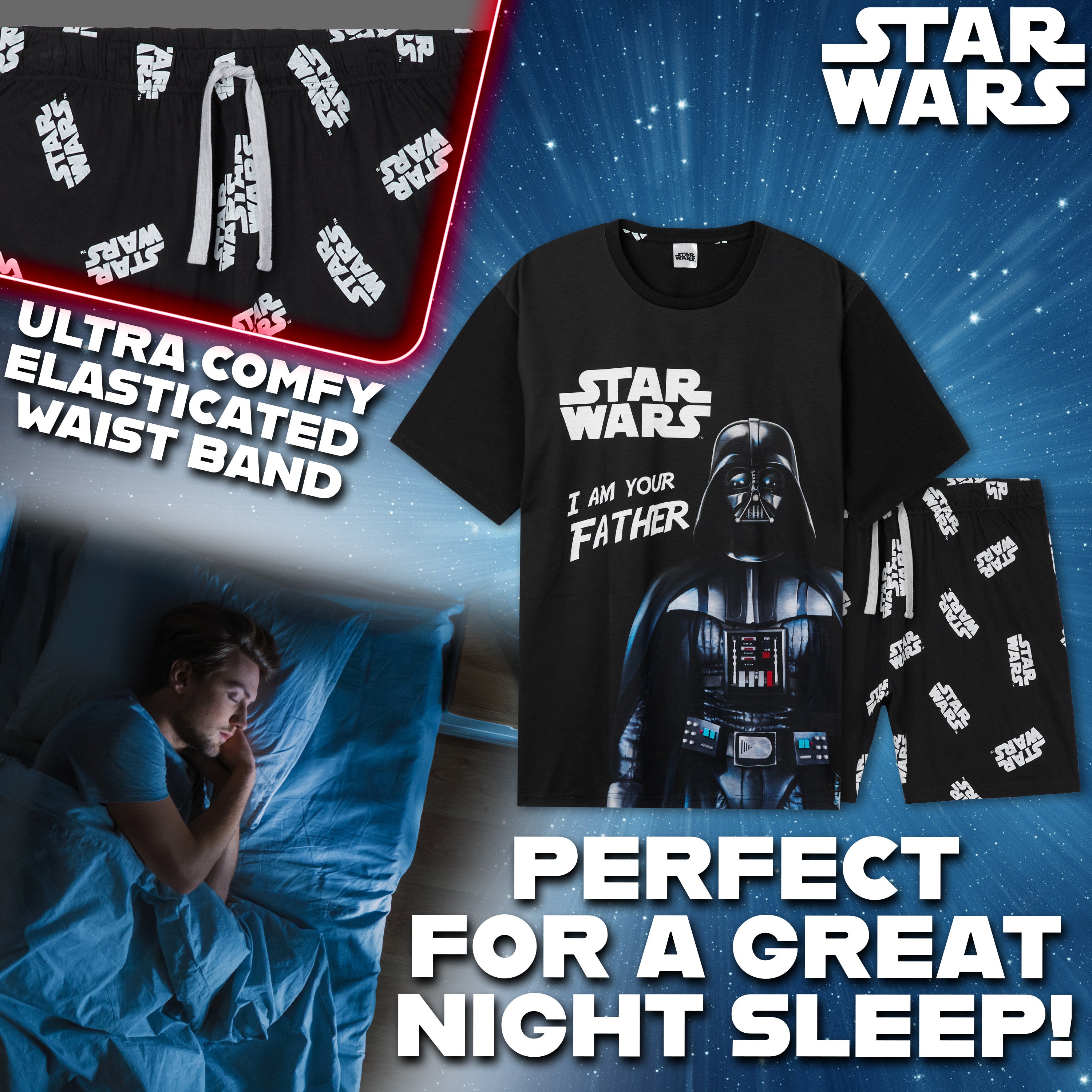 star-wars-pyjama-homme-court-dark-vador-coton-taille-s-3xl image 4