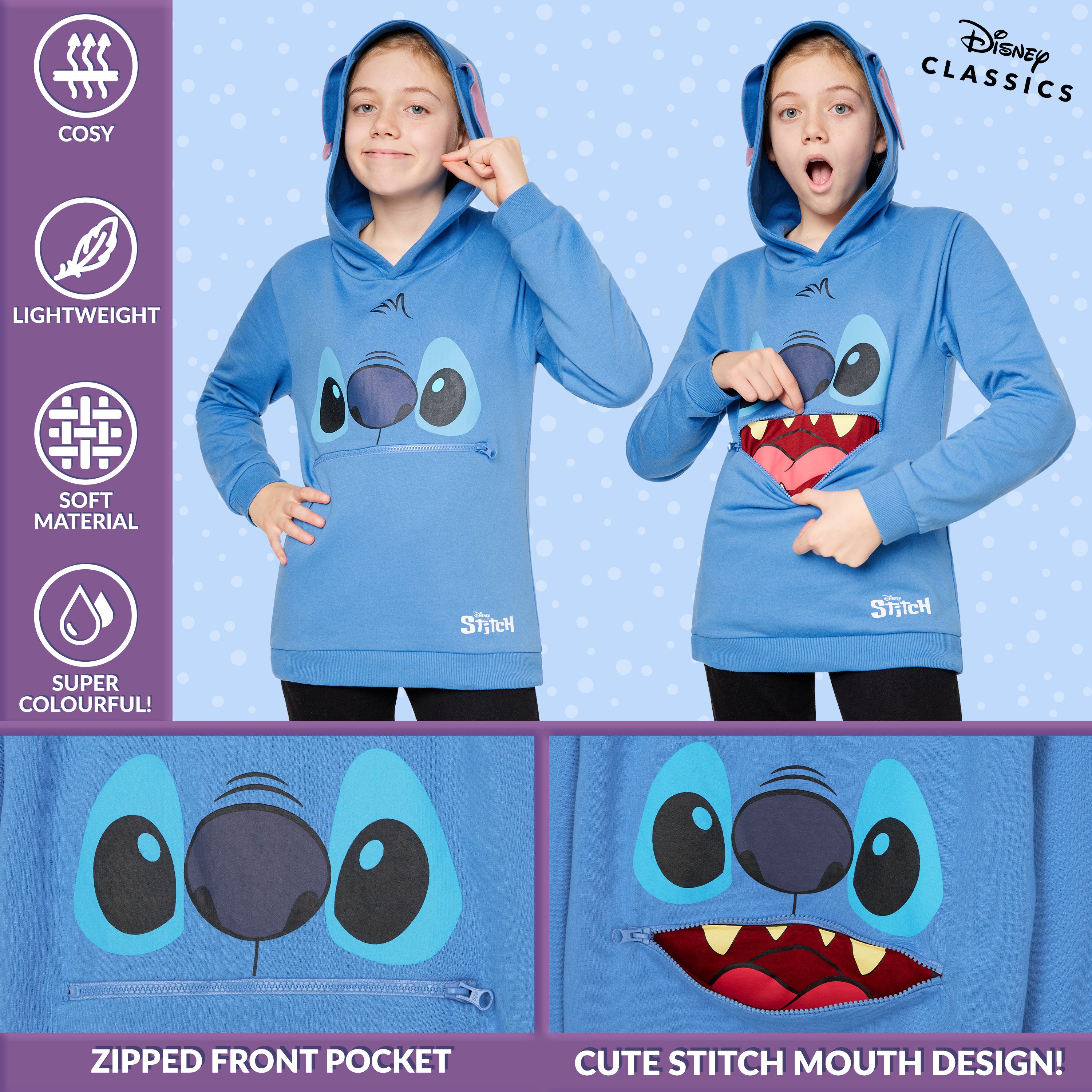 get-trend-stitch-hoodie-enfant-coton-9-10-ans-fille image 3