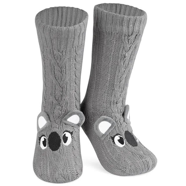 citycomfort-chaussettes-pilou-femme-koala-gris-antid-rapantes image 1