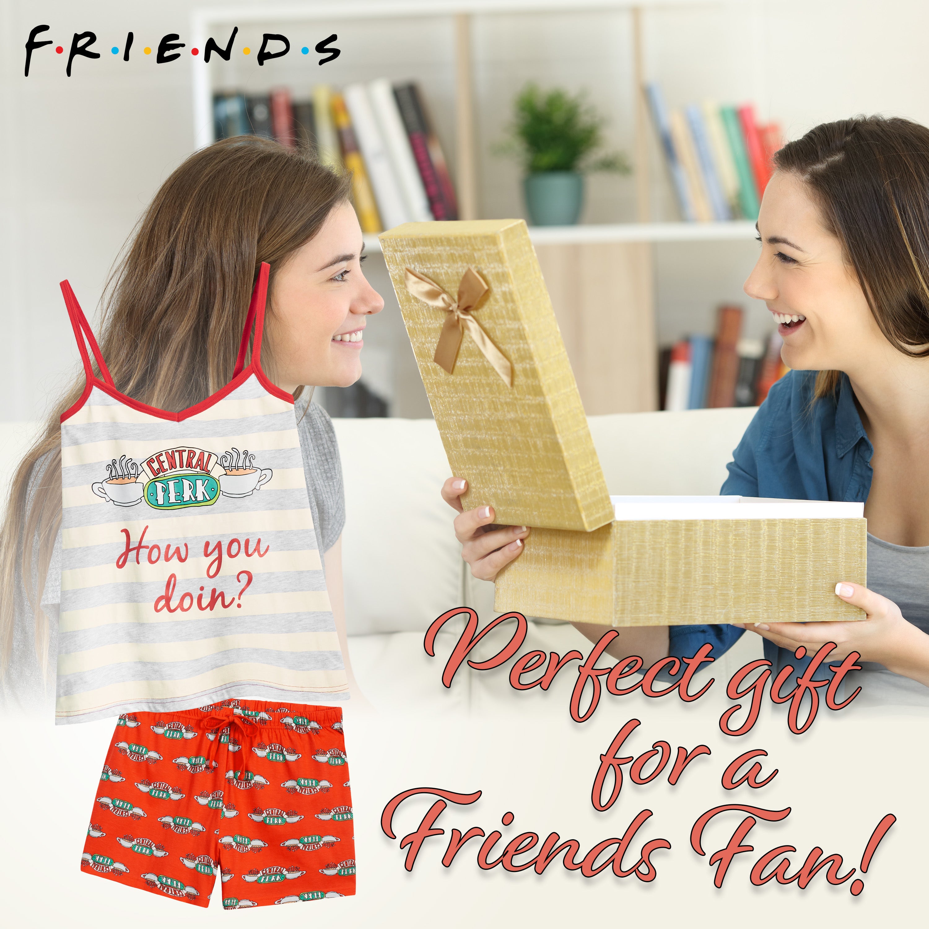 friends-pyjama-femme-court-short-coton-s-xl image 3