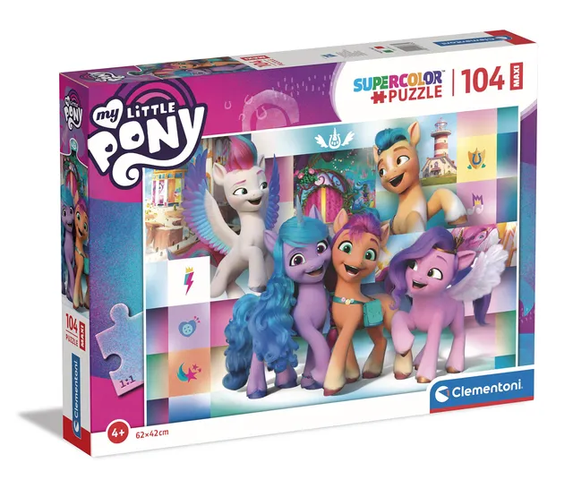 clementoni-supercolor-puzzle-104-pi-ces-my-little-pony-enfant image 1