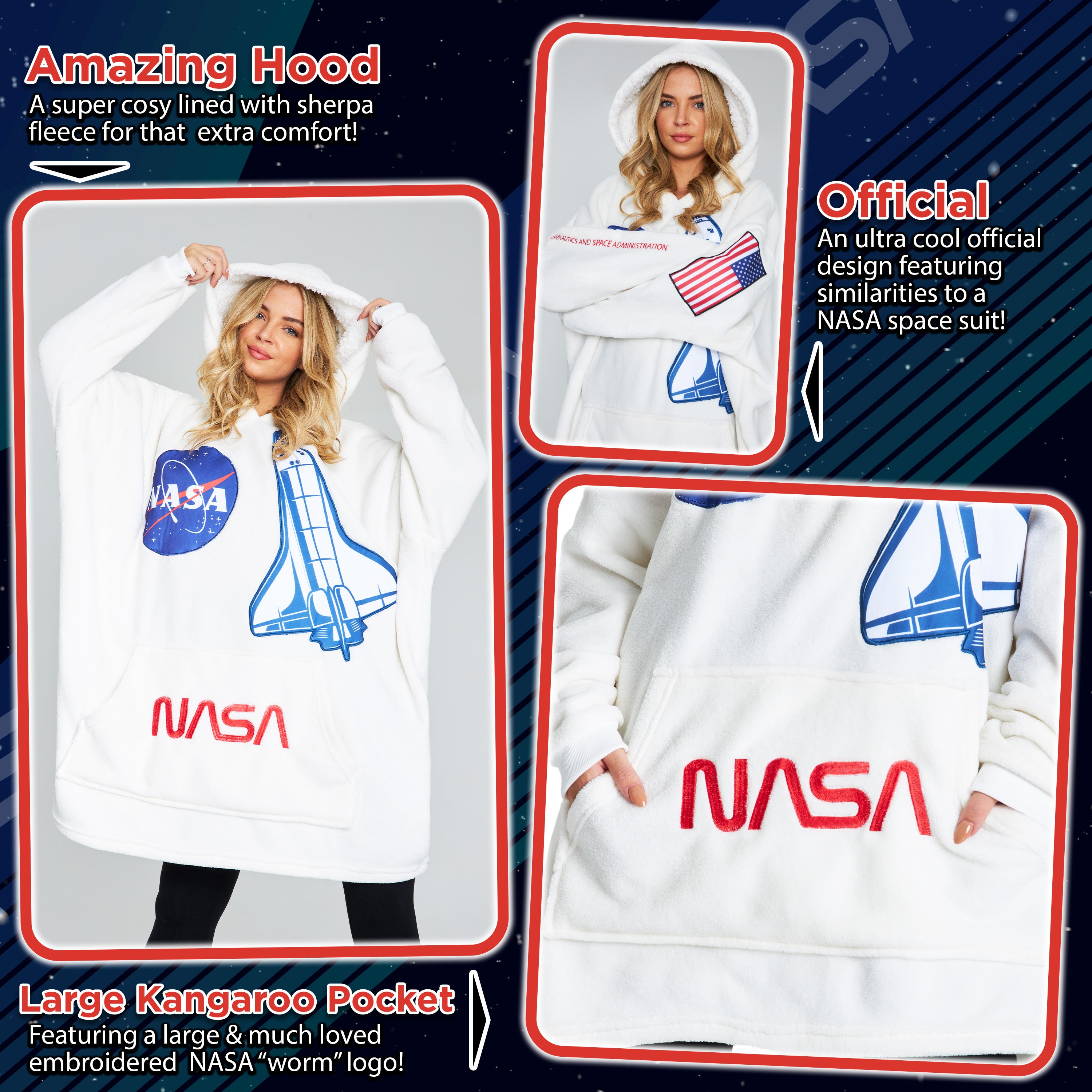 get-trend-nasa-sweat-plaid-capuche-blanc-oversize-polaire image 4