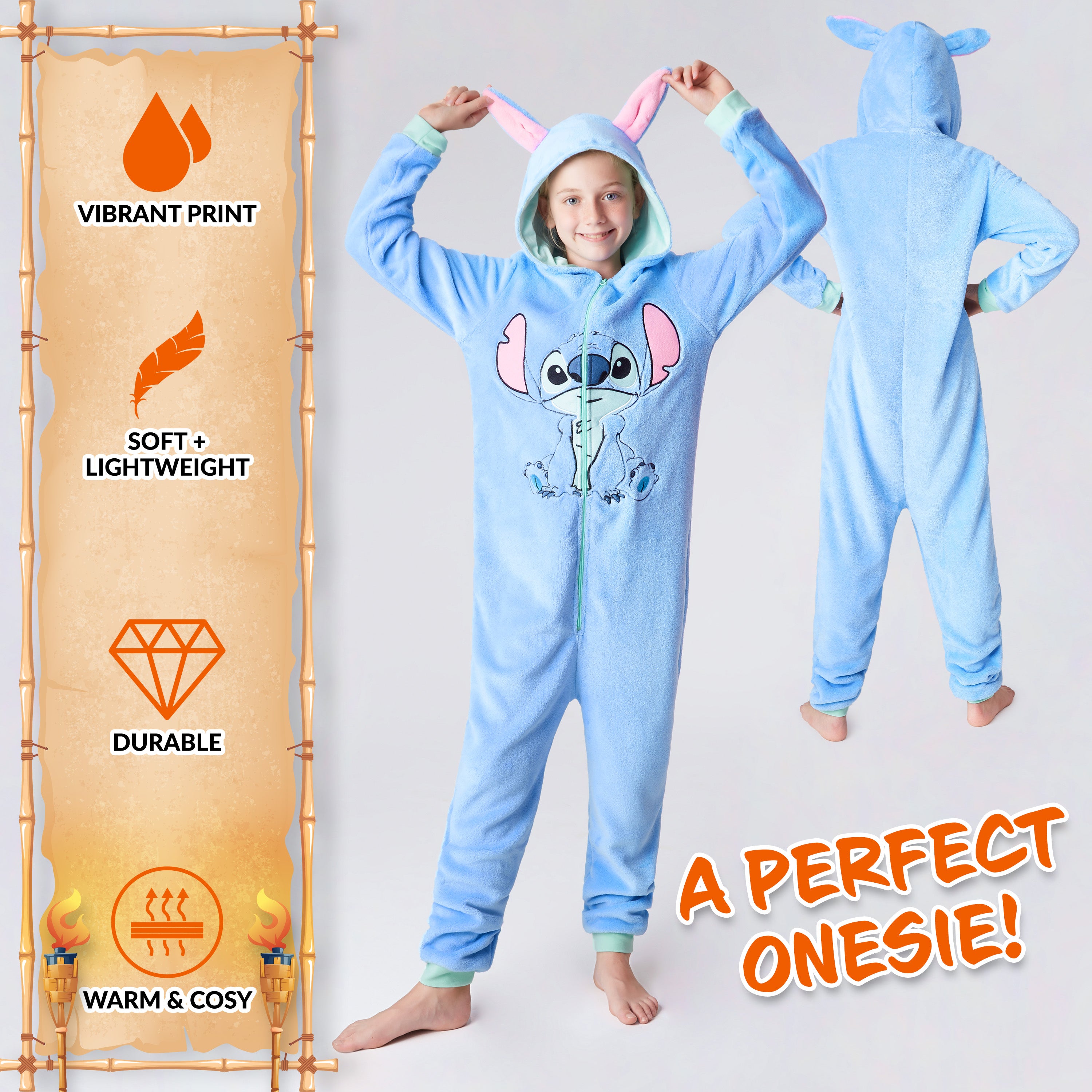 disney-stitch-onesie-enfant-pyjama-polaire-combinaison-bleue image 4