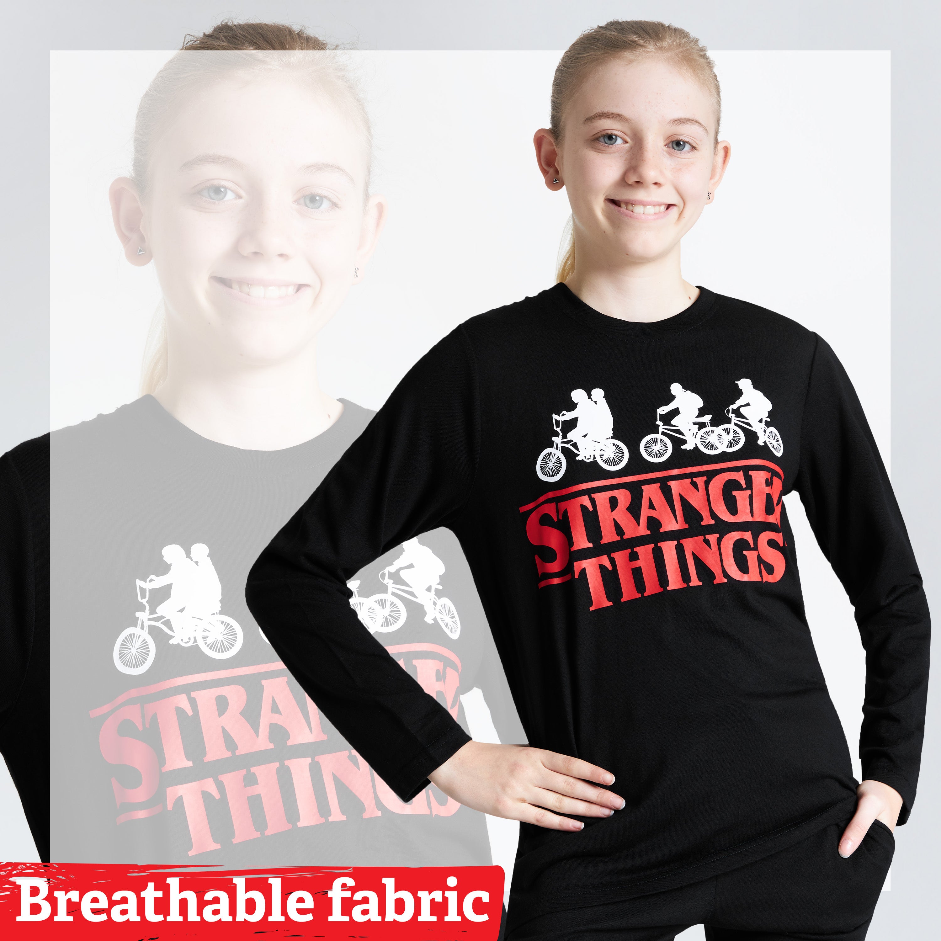 get-trend-stranger-things-pyjama-fille-coton-2-pi-ces-13-14-ans image 2
