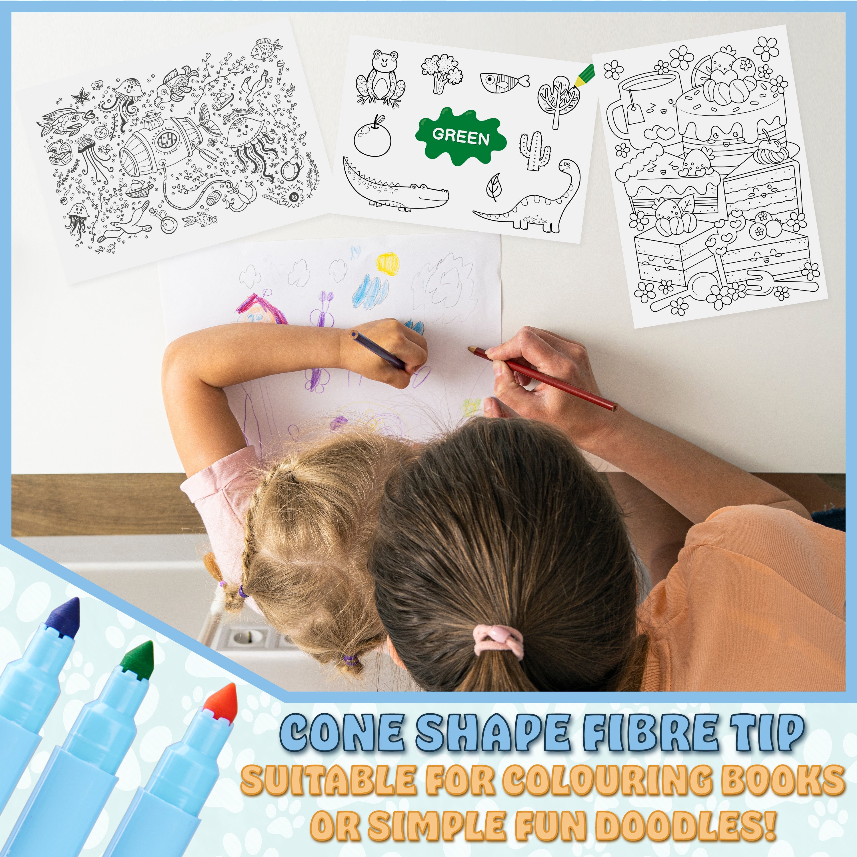 bluey-set-48-feutres-lavables-pointe-fine-enfant image 4