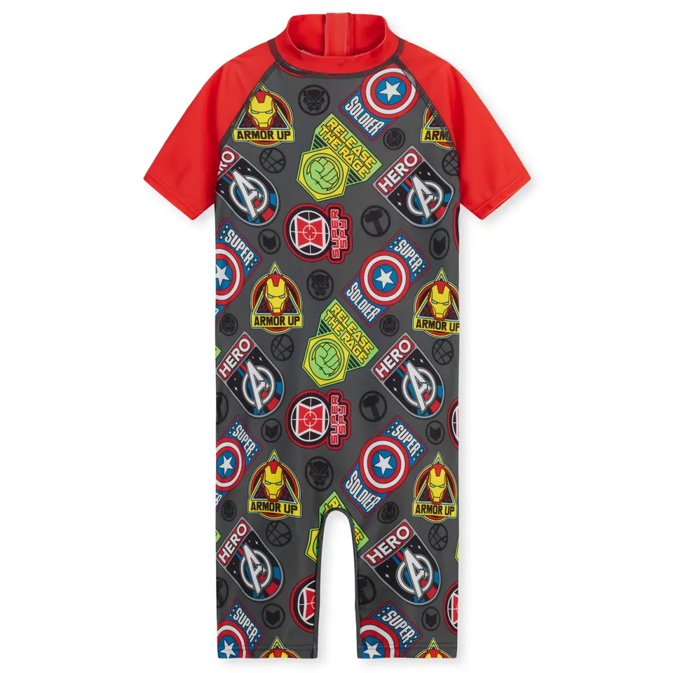 marvel-combinaison-natation-gar-on-spiderman-manches-courtes image 1