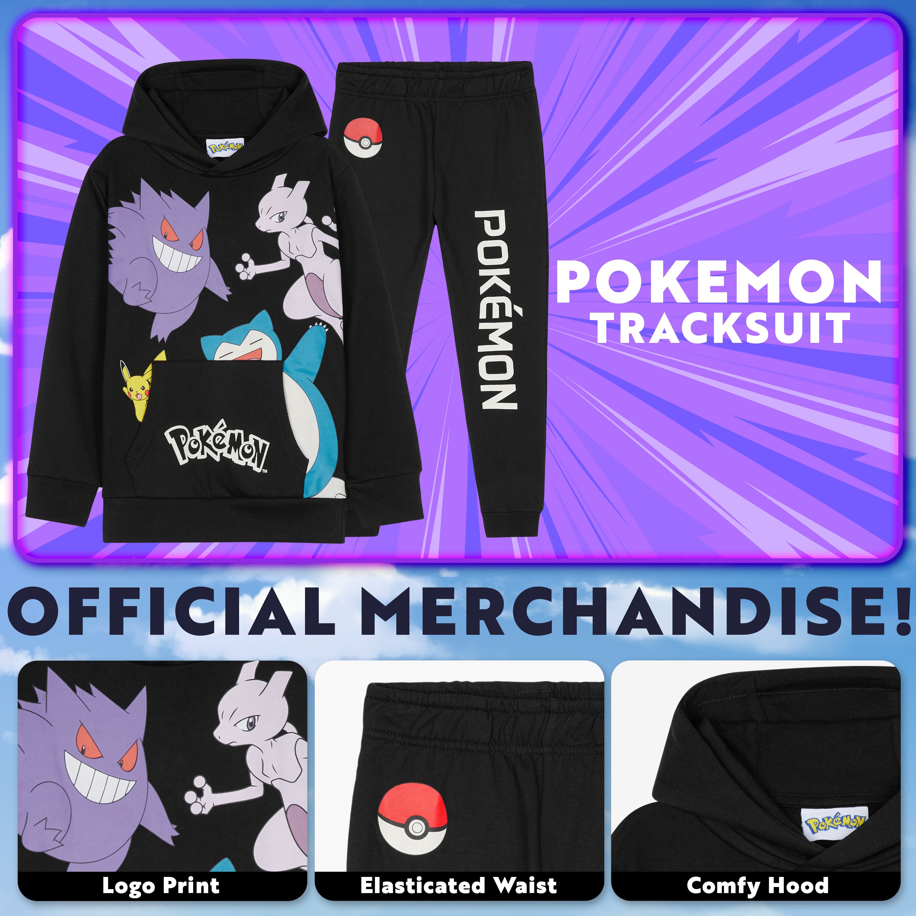 pok-mon-surv-tement-gar-on-hoodie-9-10-ans image 3