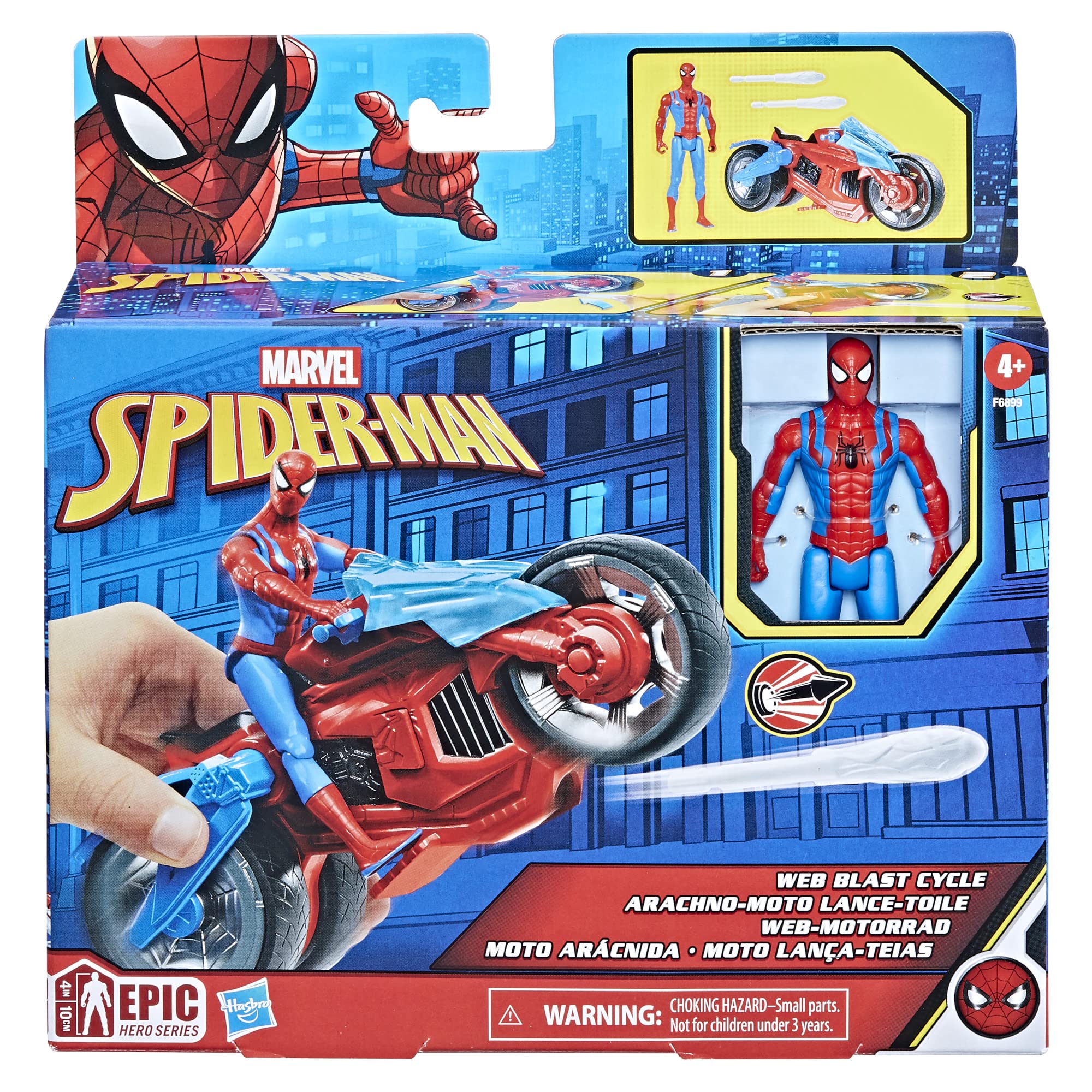 marvel-spider-man-arachno-moto-jouet-figurine-10-cm-lance-toile image 2