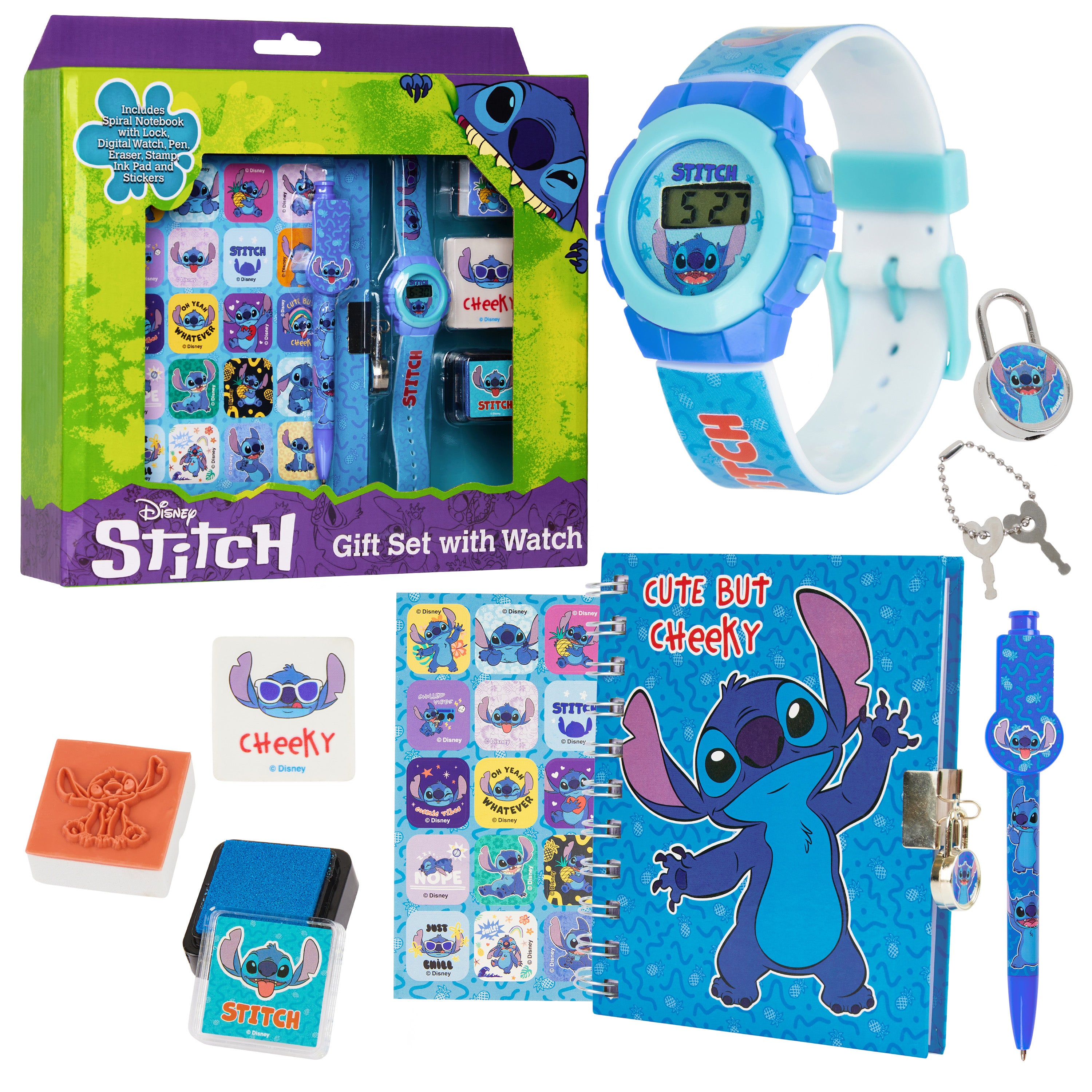 disney-stitch-montre-digitale-enfant-coffret-journal image 1