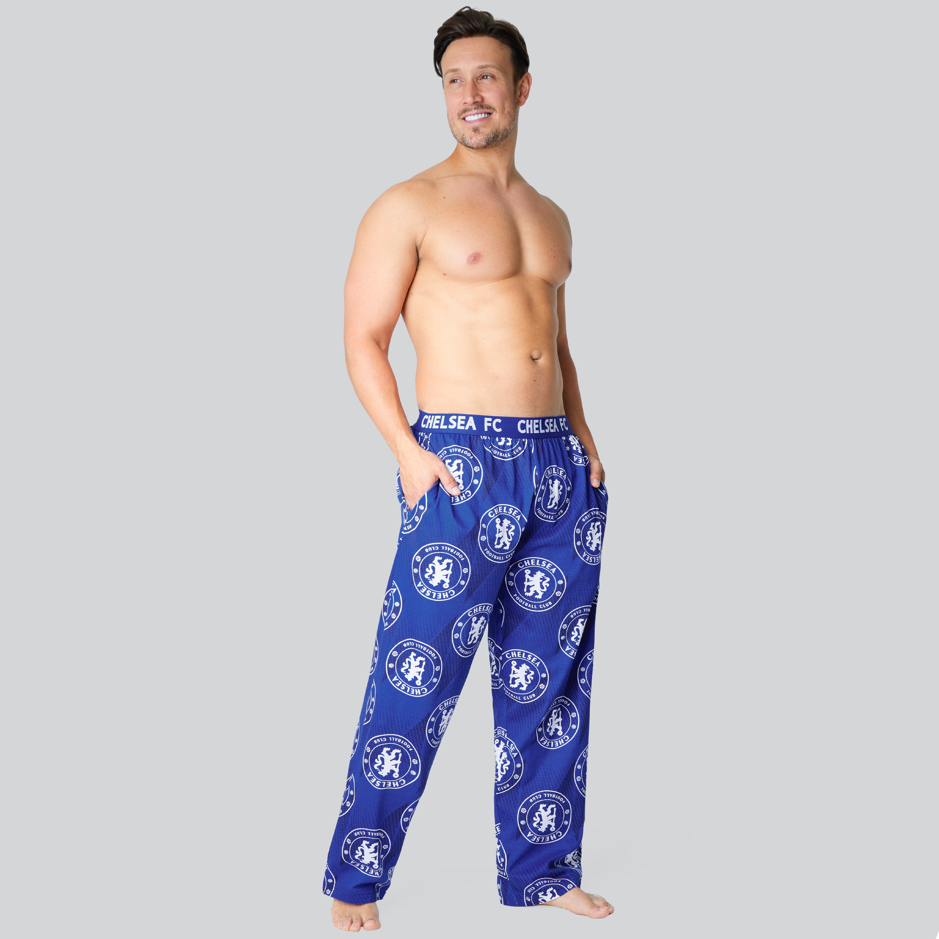 chelsea-fc-pantalon-pyjama-homme-coton-taille-s-3xl image 4