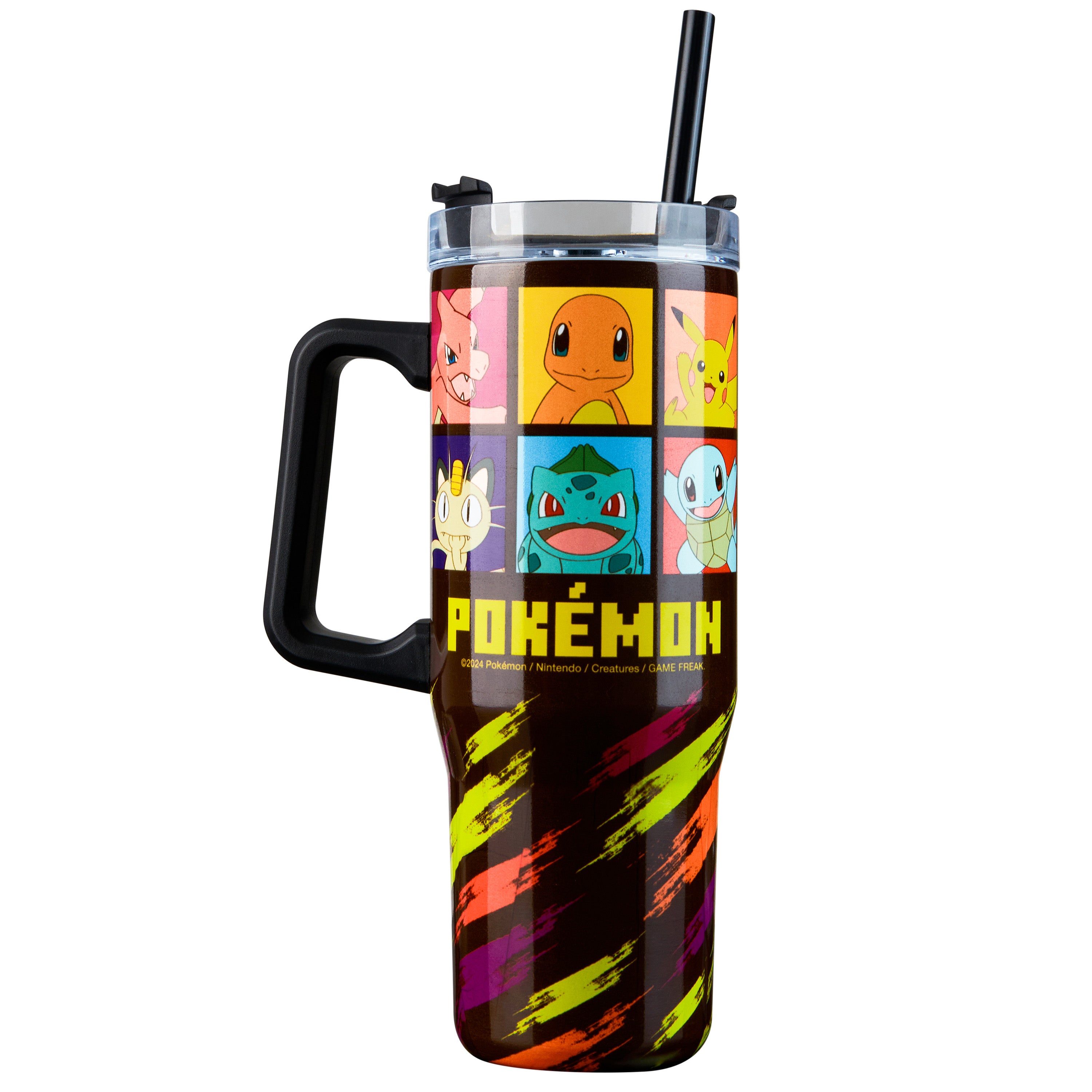 get-trend-pokemon-gourde-isotherme-940ml-avec-paille-et-poign-e image 1