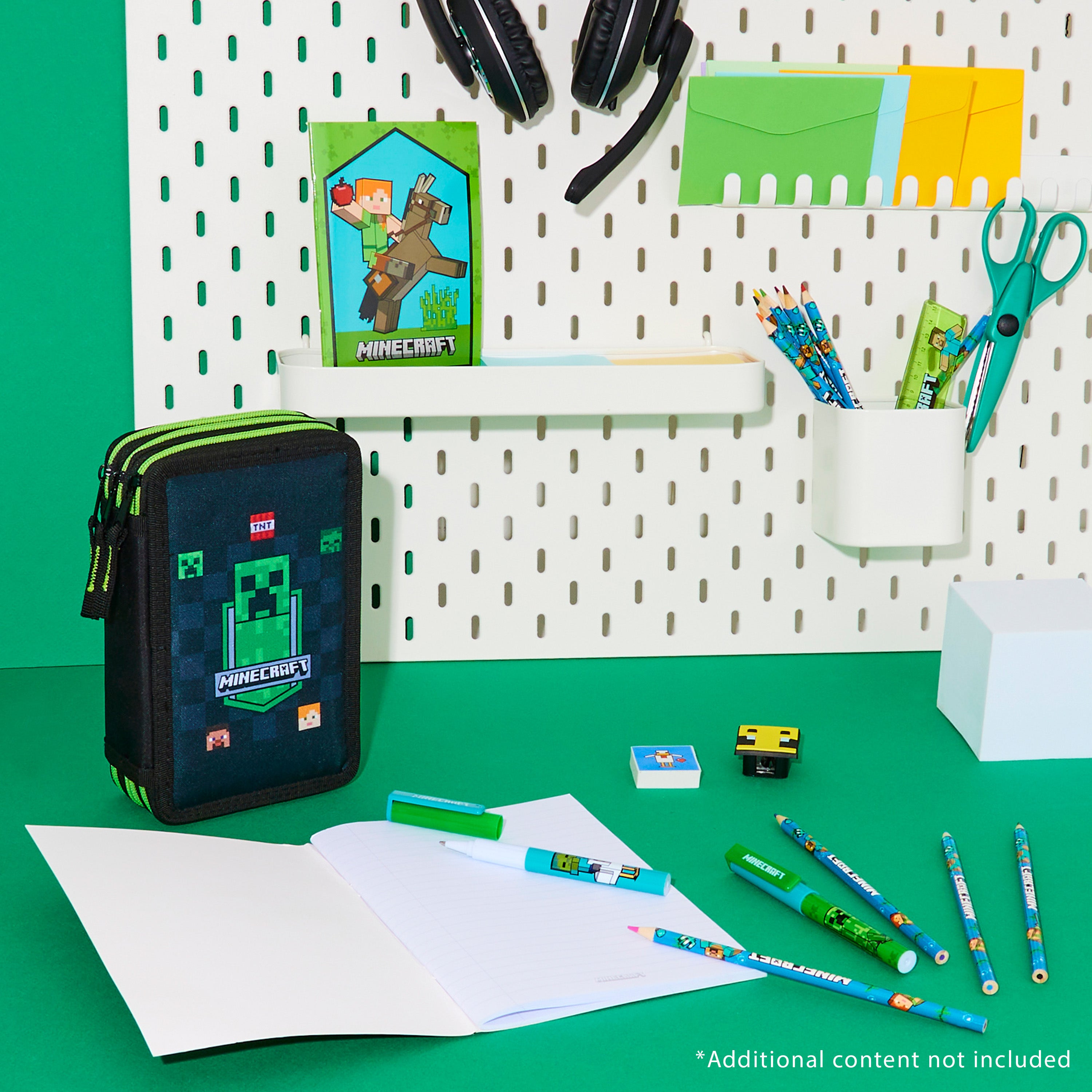 minecraft-trousse-garnie-enfant-black-aop-papeterie-incluse image 2