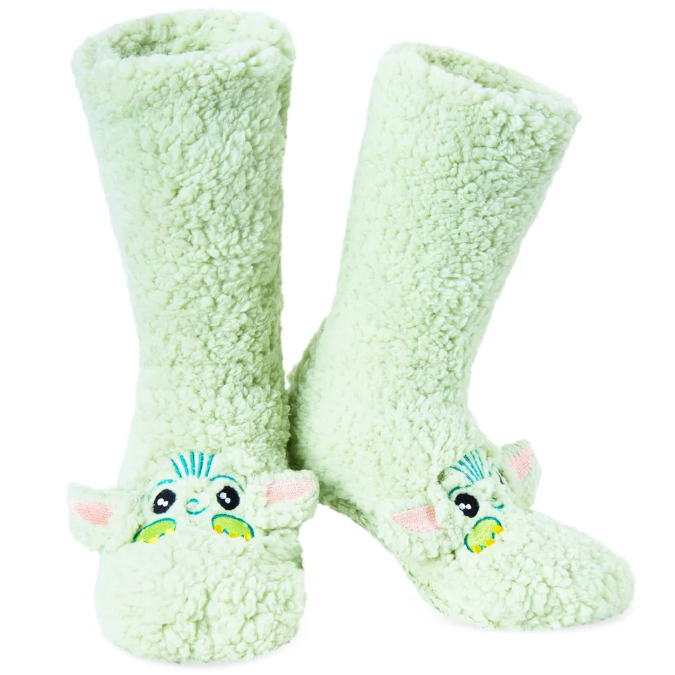 disney-mandalorian-chaussettes-pantoufles-femme-pilou-pilou image 1