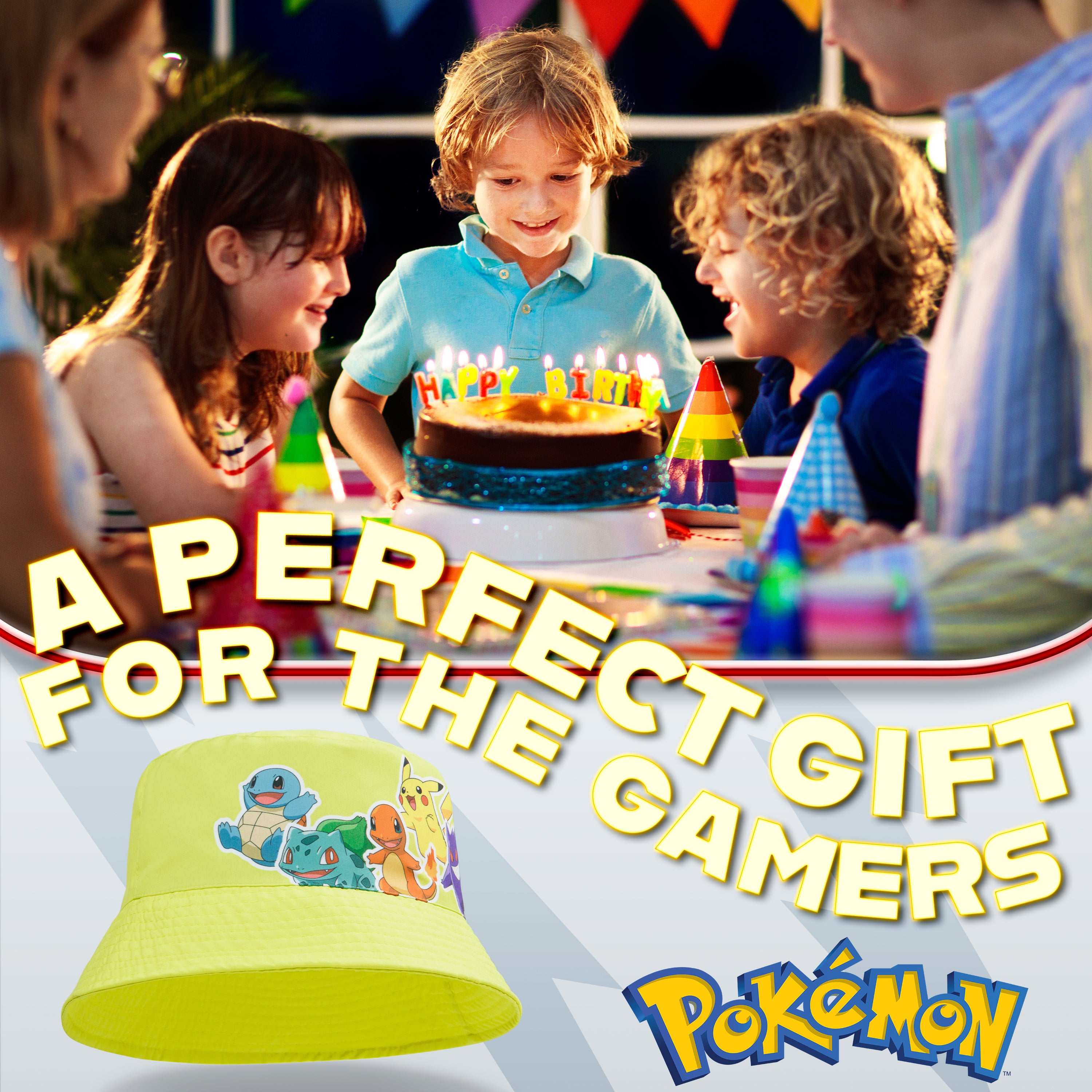 pok-mon-pikachu-bob-enfant-chapeau-soleil-r-glable image 3