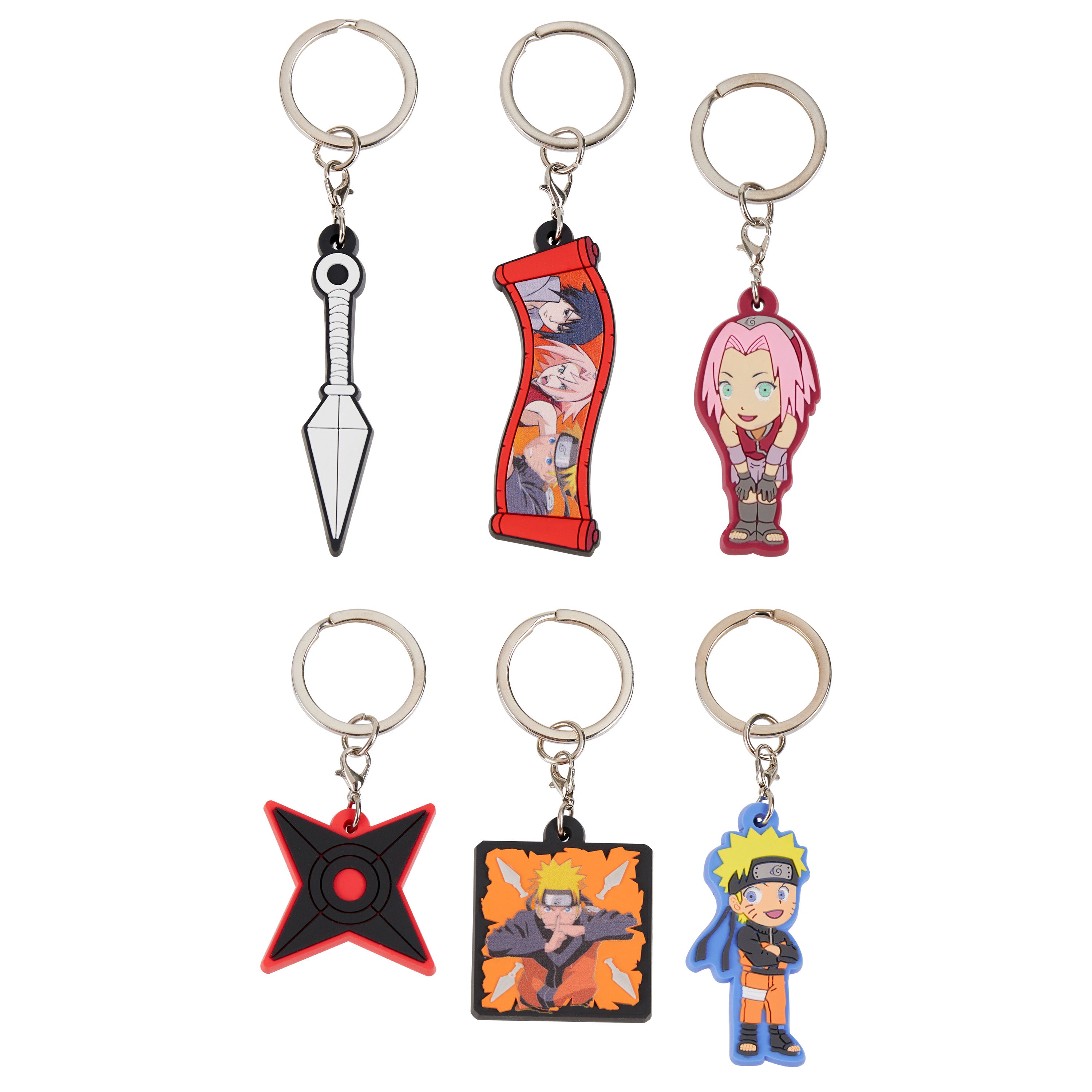 naruto-porte-cl-s-enfant-lot-6-figurines-caoutchouc image 1