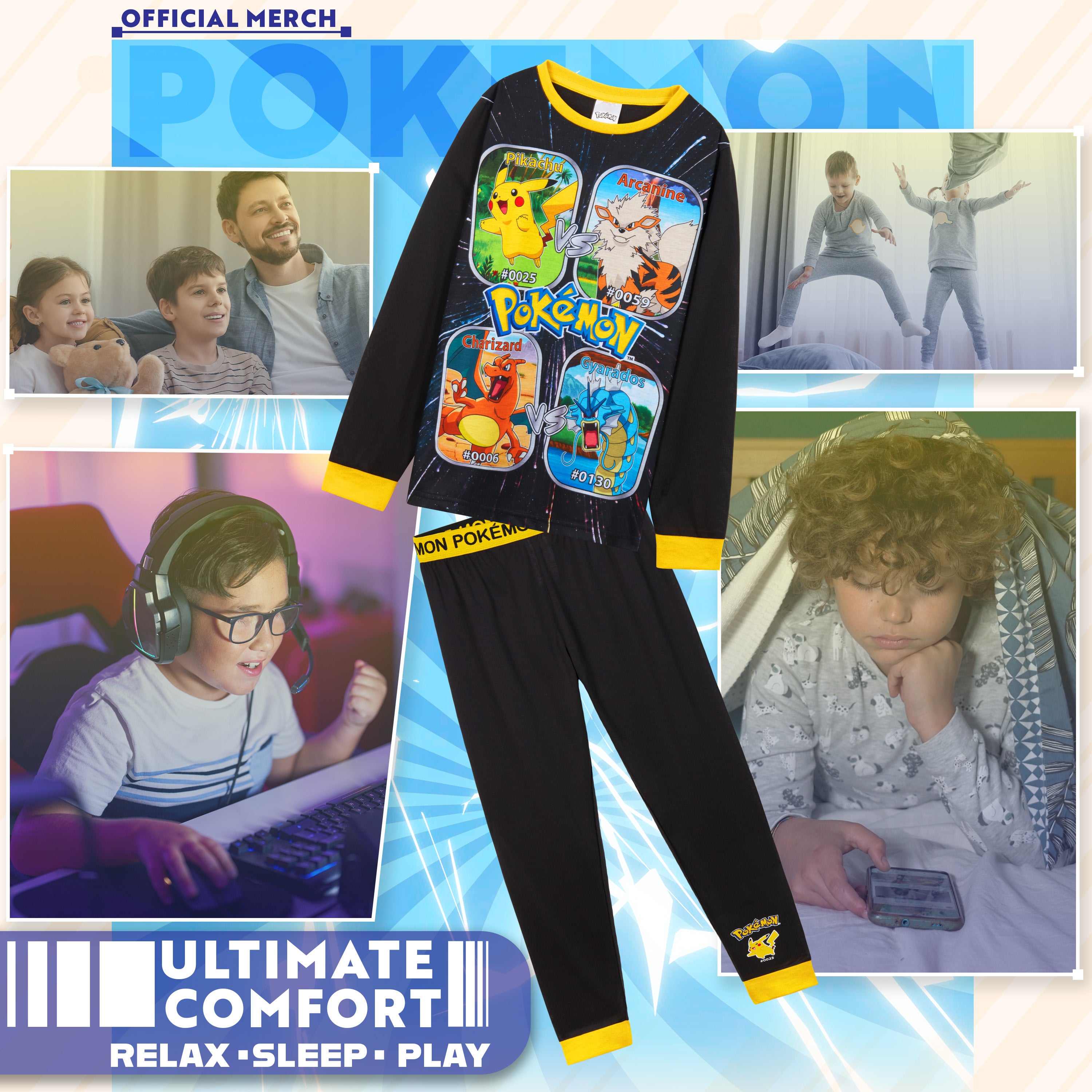 pok-mon-pikachu-pyjama-gar-on-manches-longues-2-pi-ces image 3
