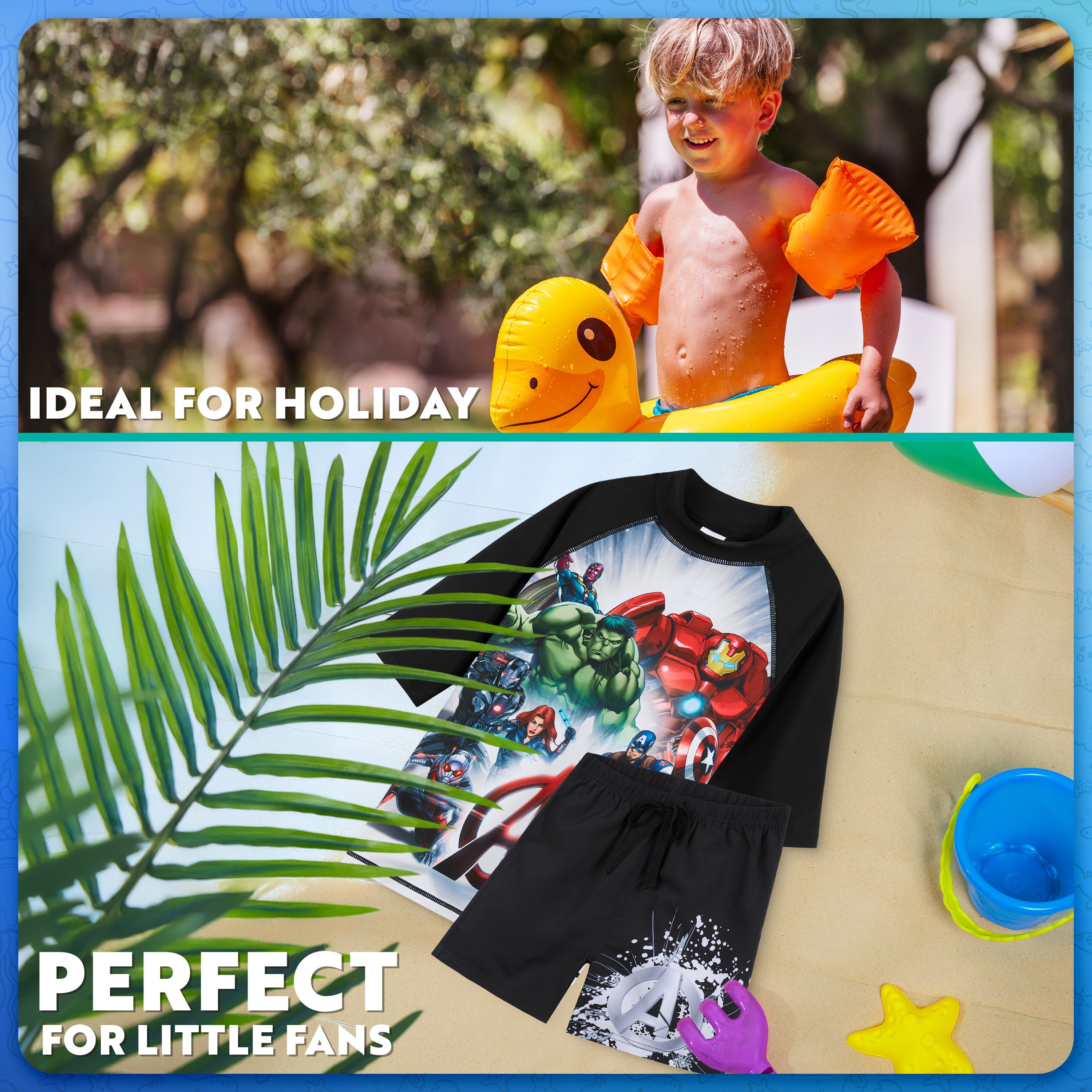 marvel-avengers-maillot-gar-on-2-pi-ces-7-8-ans image 2