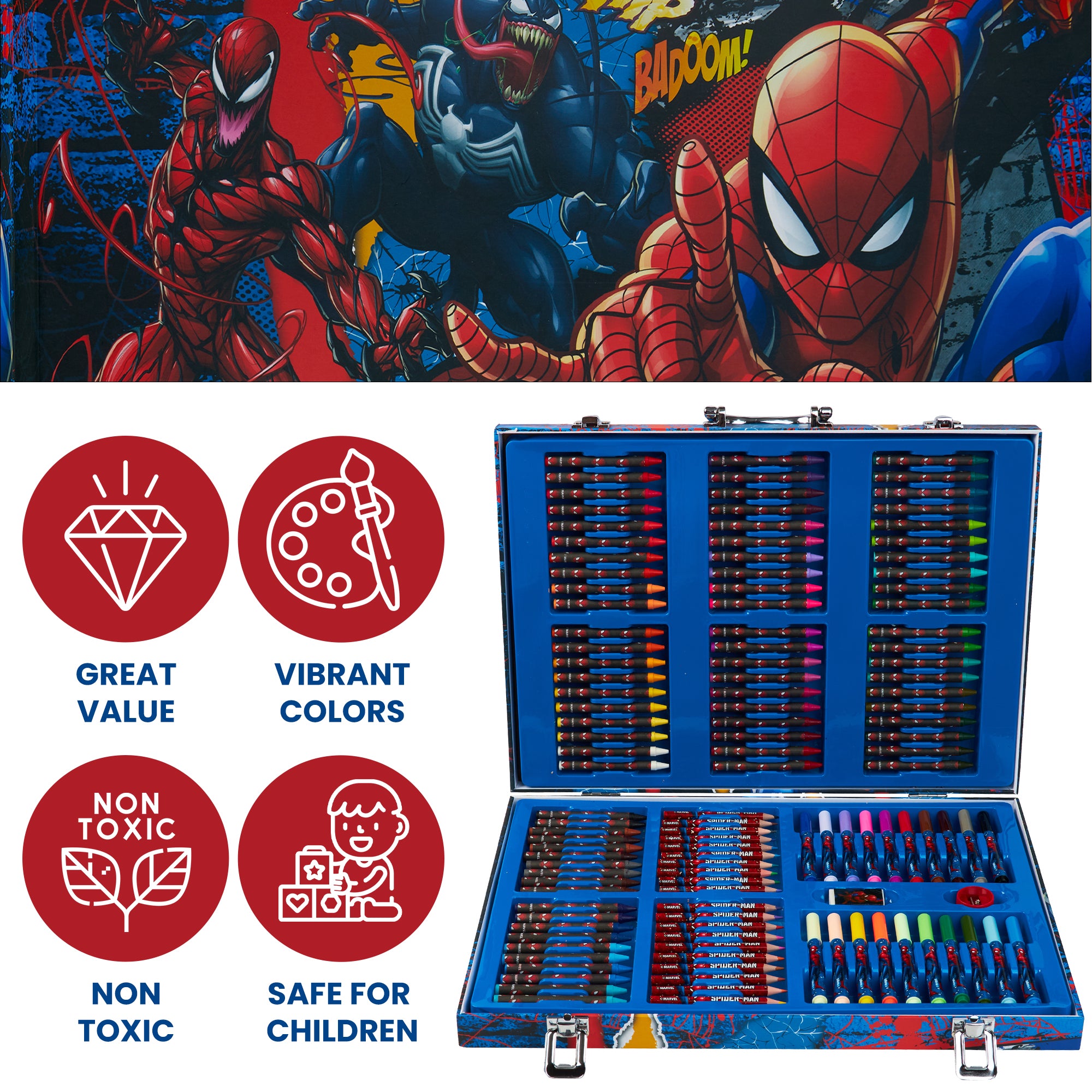 marvel-avengers-coffret-coloriage-130-pi-ces-spider-man image 3