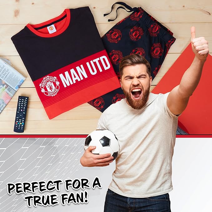 manchester-united-pyjama-homme-short-taille-l-respirant image 2