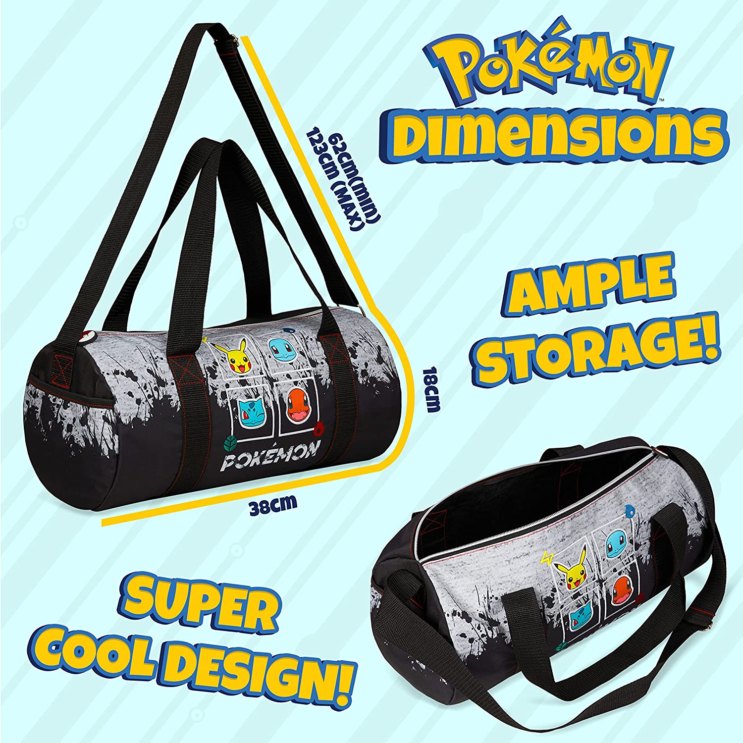 pok-mon-pikachu-sac-de-sport-enfant-polochon-grand-voyage image 7