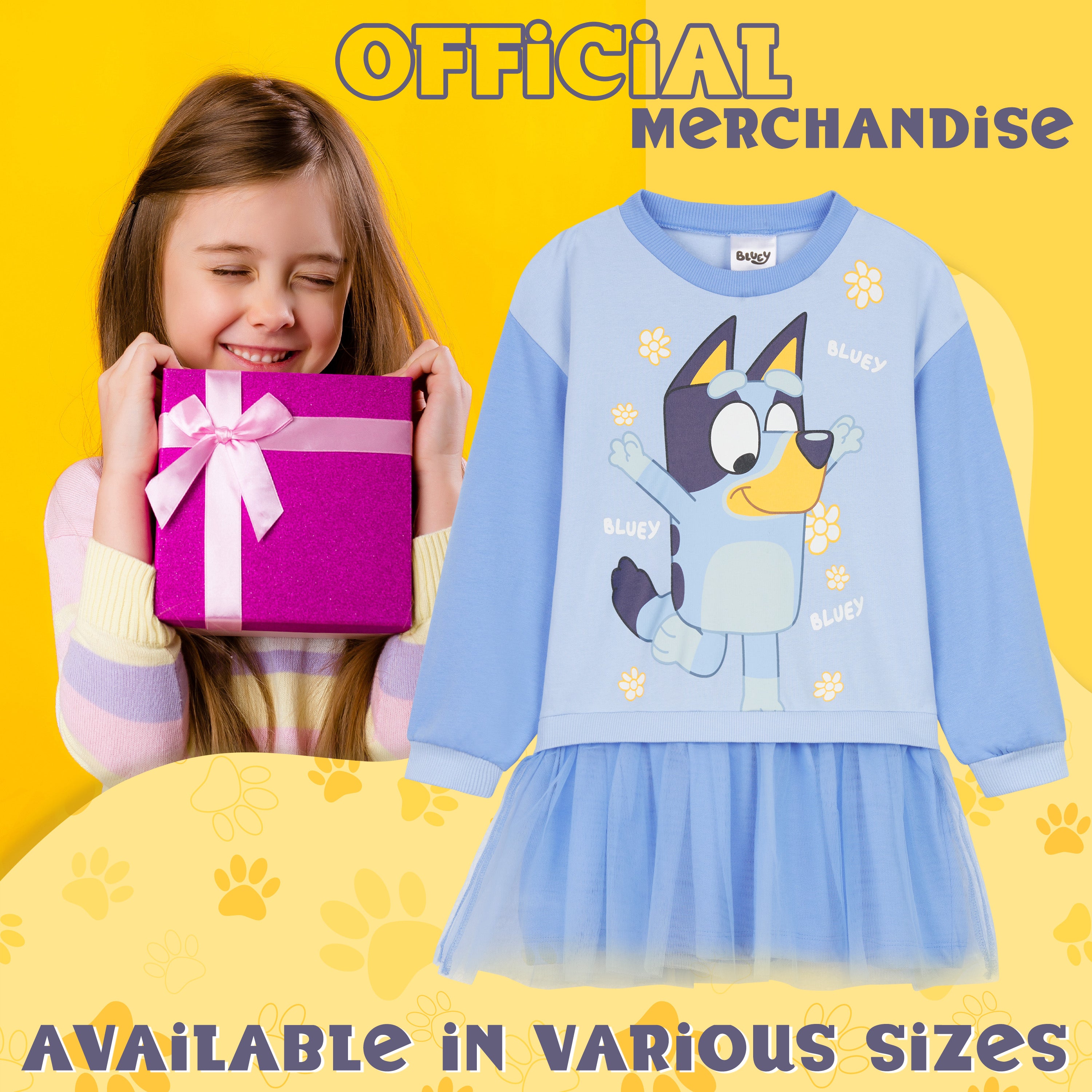 get-trend-girls-robe-bluey-fille-pull-tutu-2-8-ans image 2