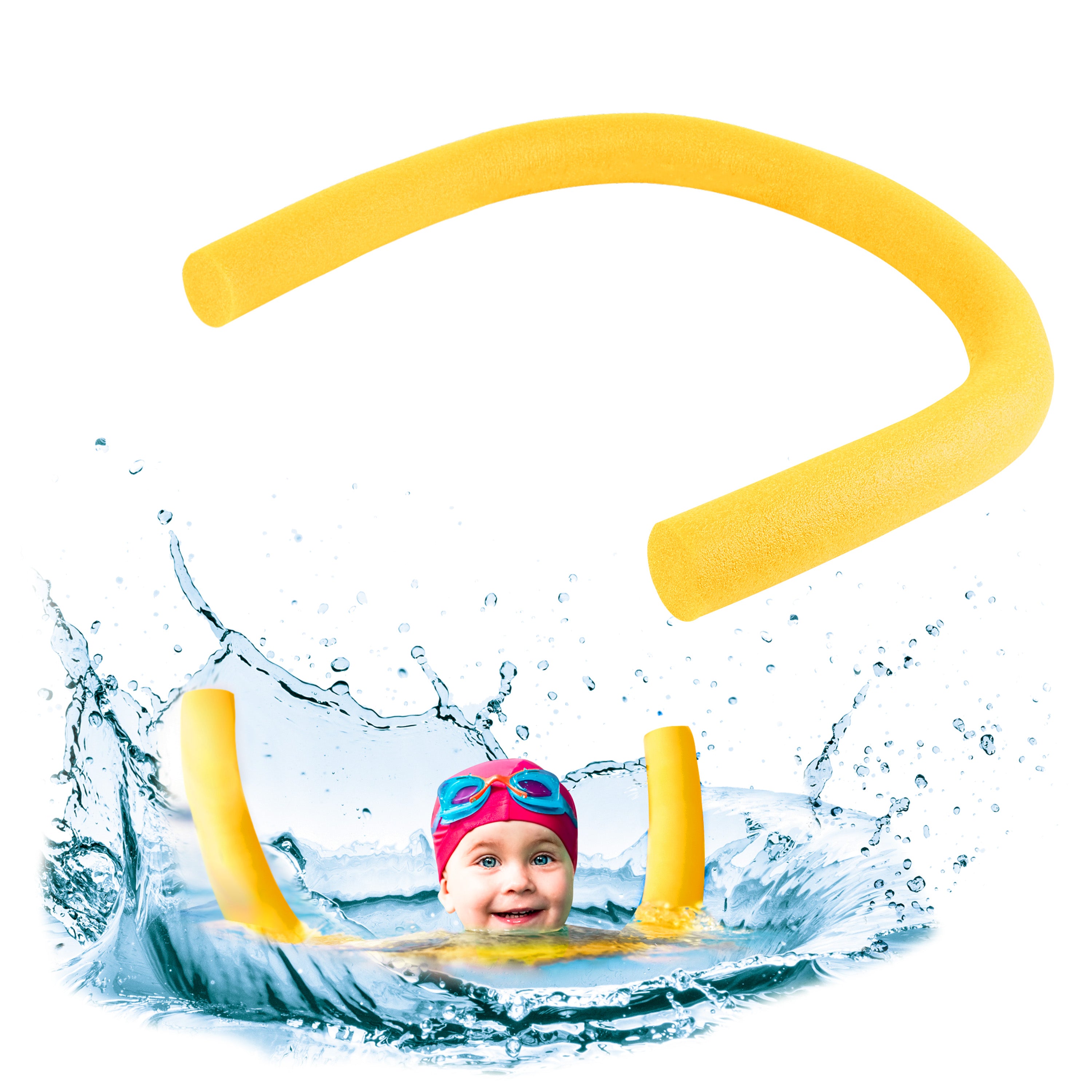 frite-piscine-mousse-150-cm-flotteur-natation-couleur-al-atoire image 1