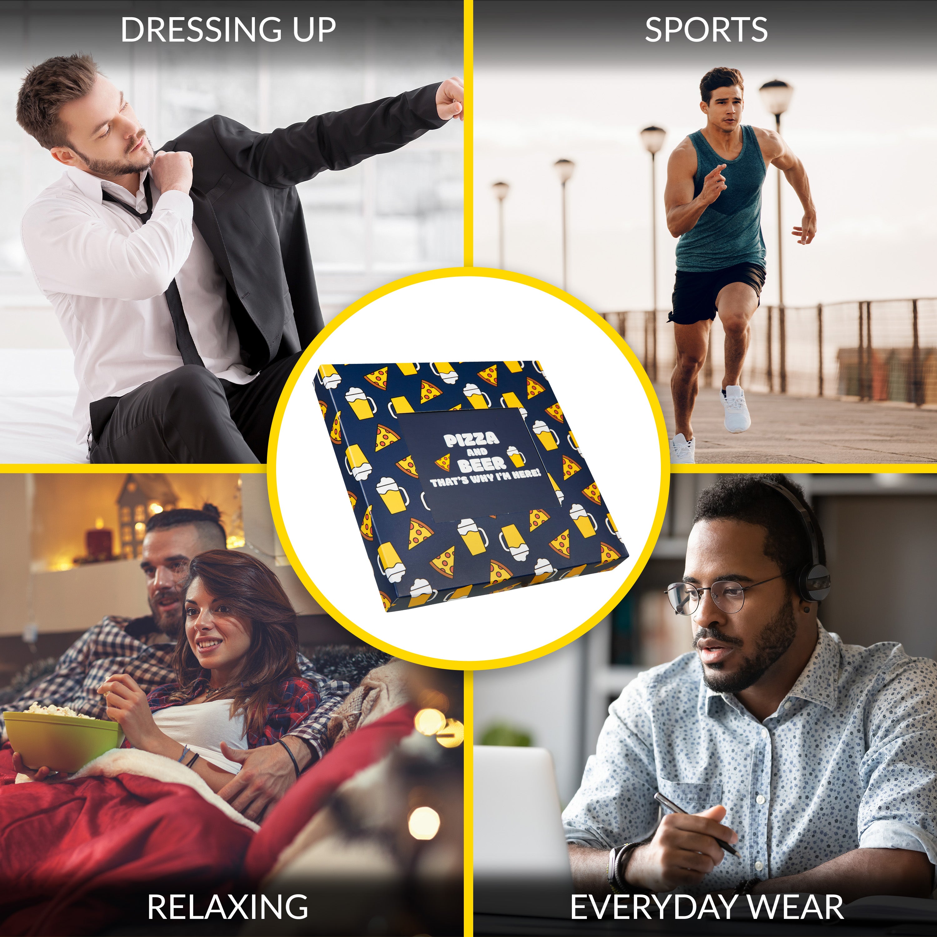 citycomfort-pizza-beer-boxer-homme-chaussettes-coffret-coton-l image 5