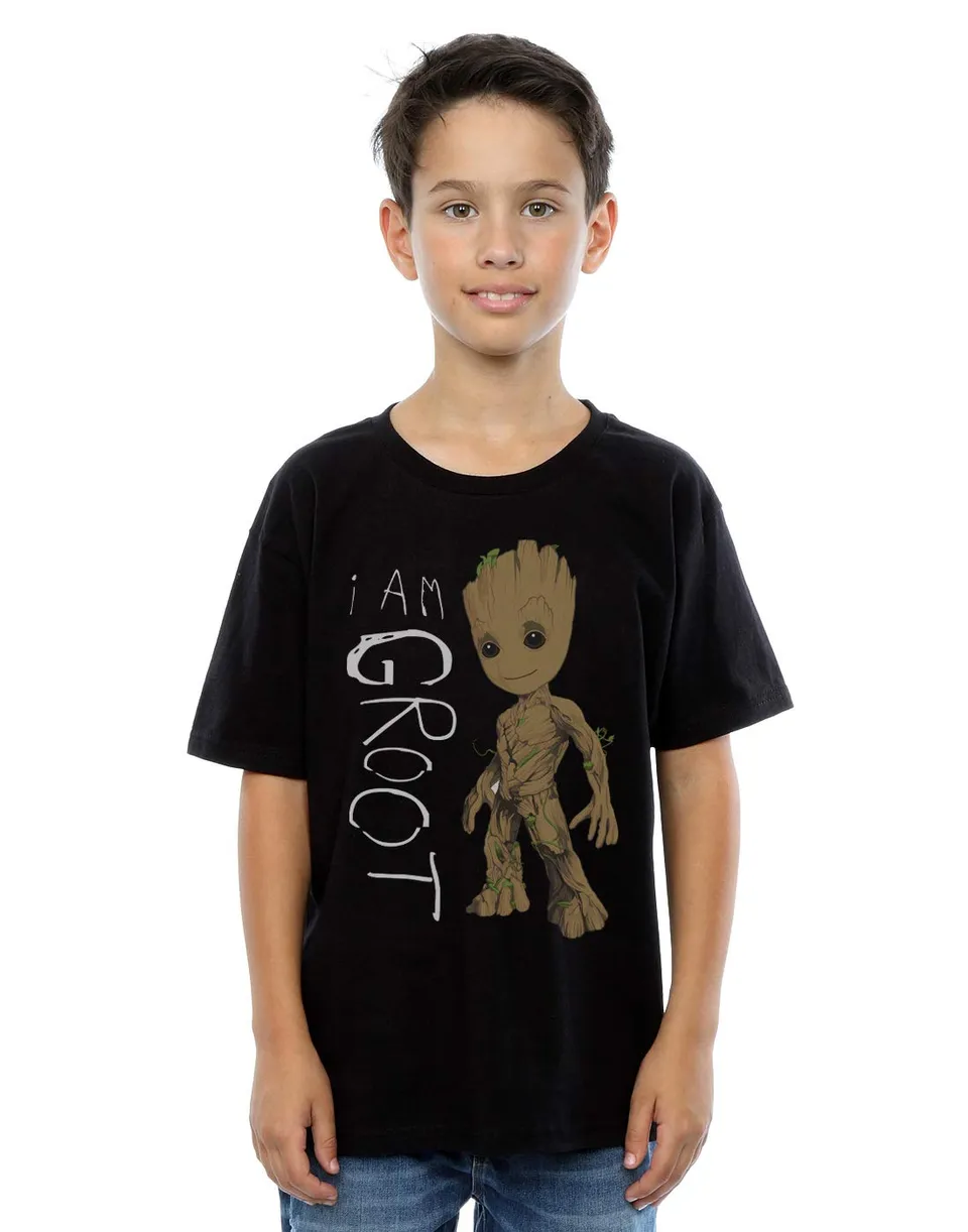 marvel-guardians-groot-i-am-groot-t-shirt-garon-coton image 1