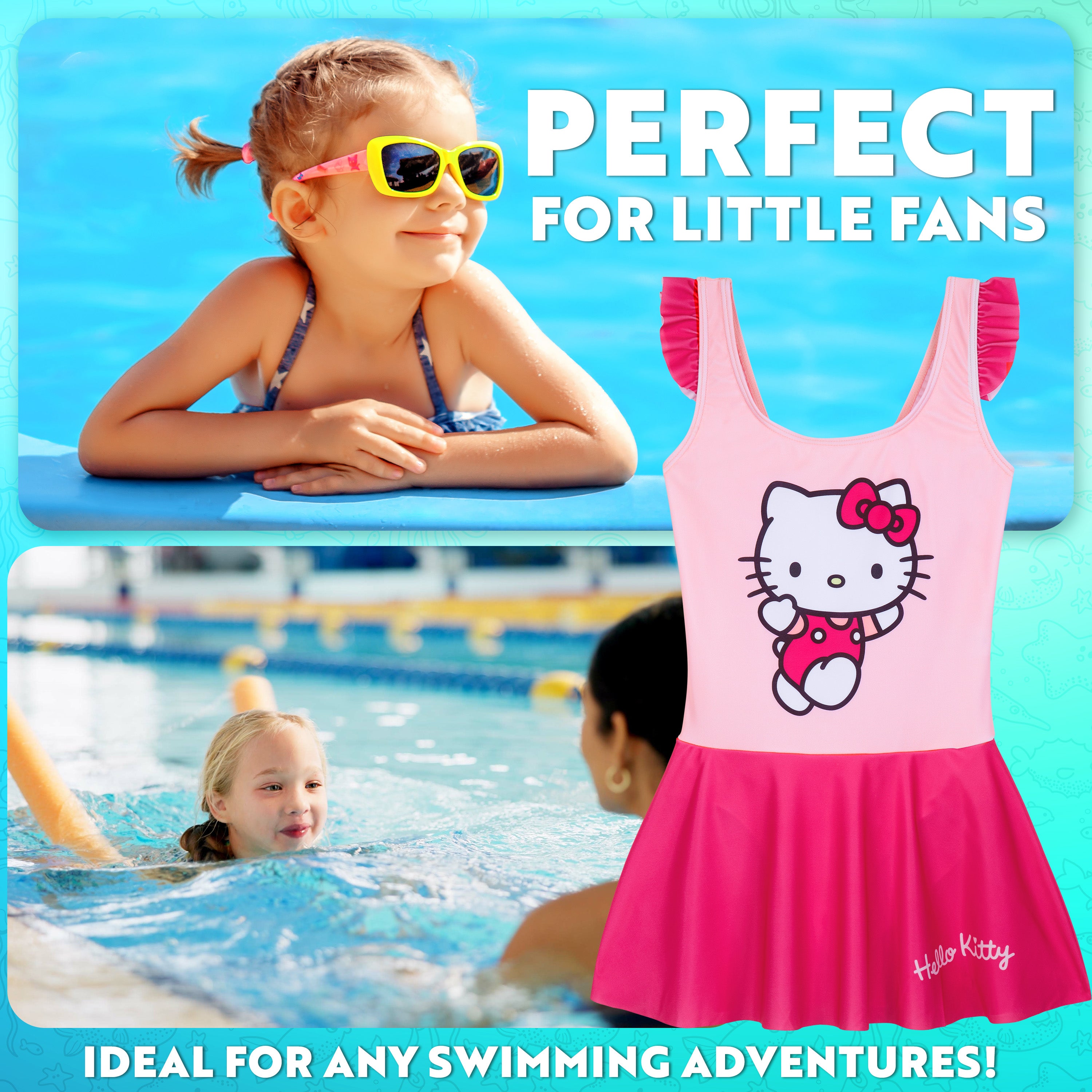 hello-kitty-maillot-robe-fille-7-8-ans-jupe-une-pi-ce image 2
