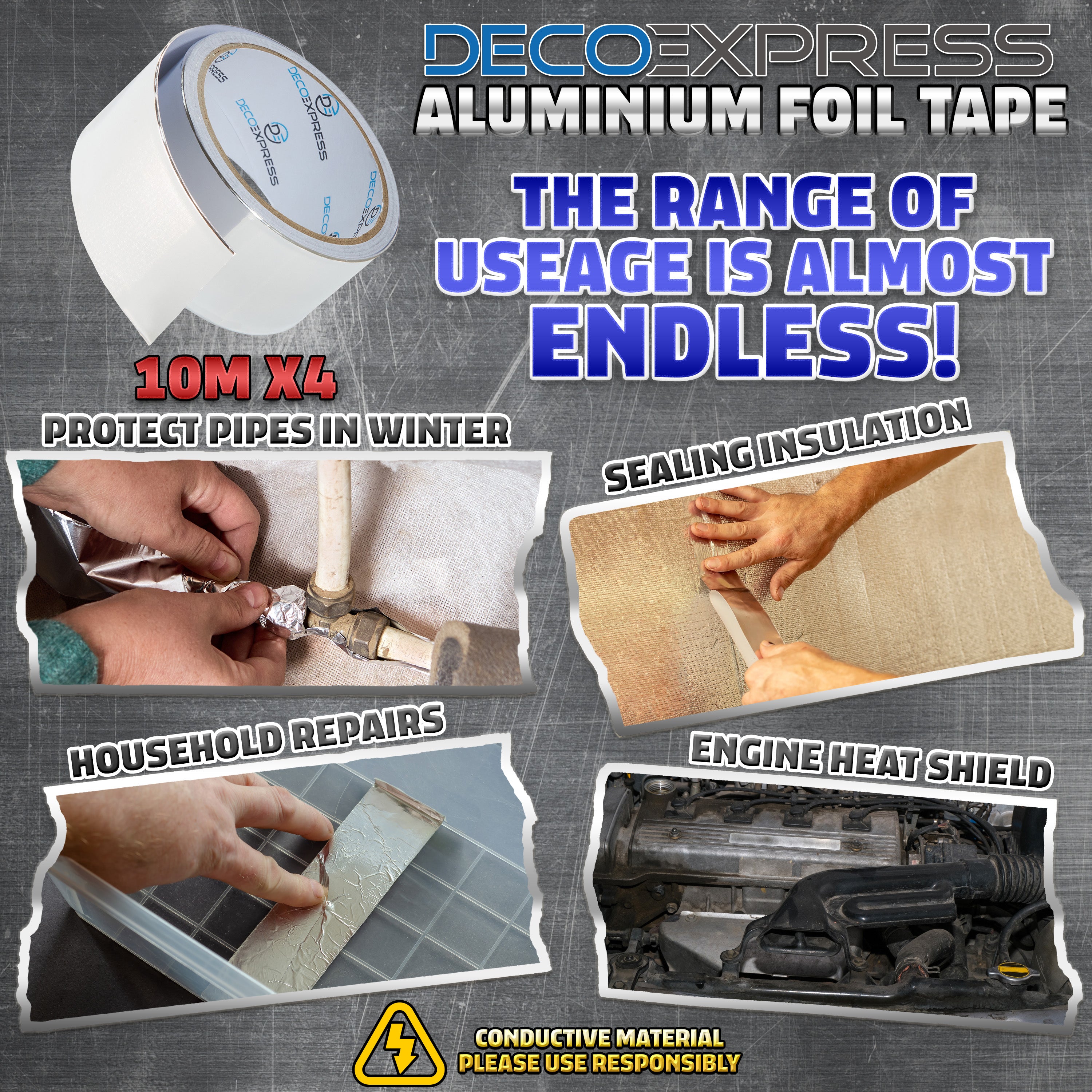 deco-express-ruban-adh-sif-aluminium-10-m-lot-de-4 image 2