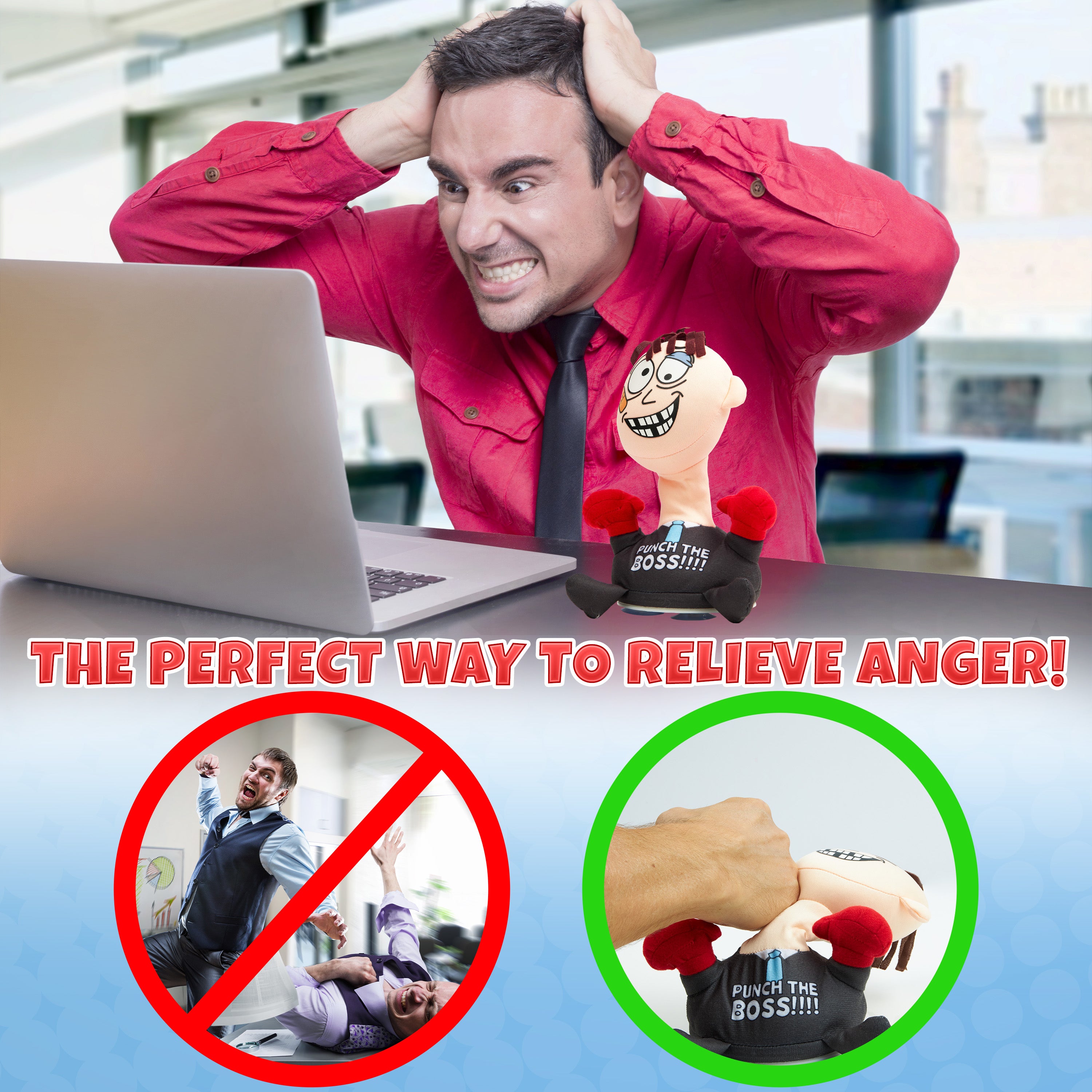 kreativekraft-punch-the-boss-jouet-anti-stress-bureau-gris image 6