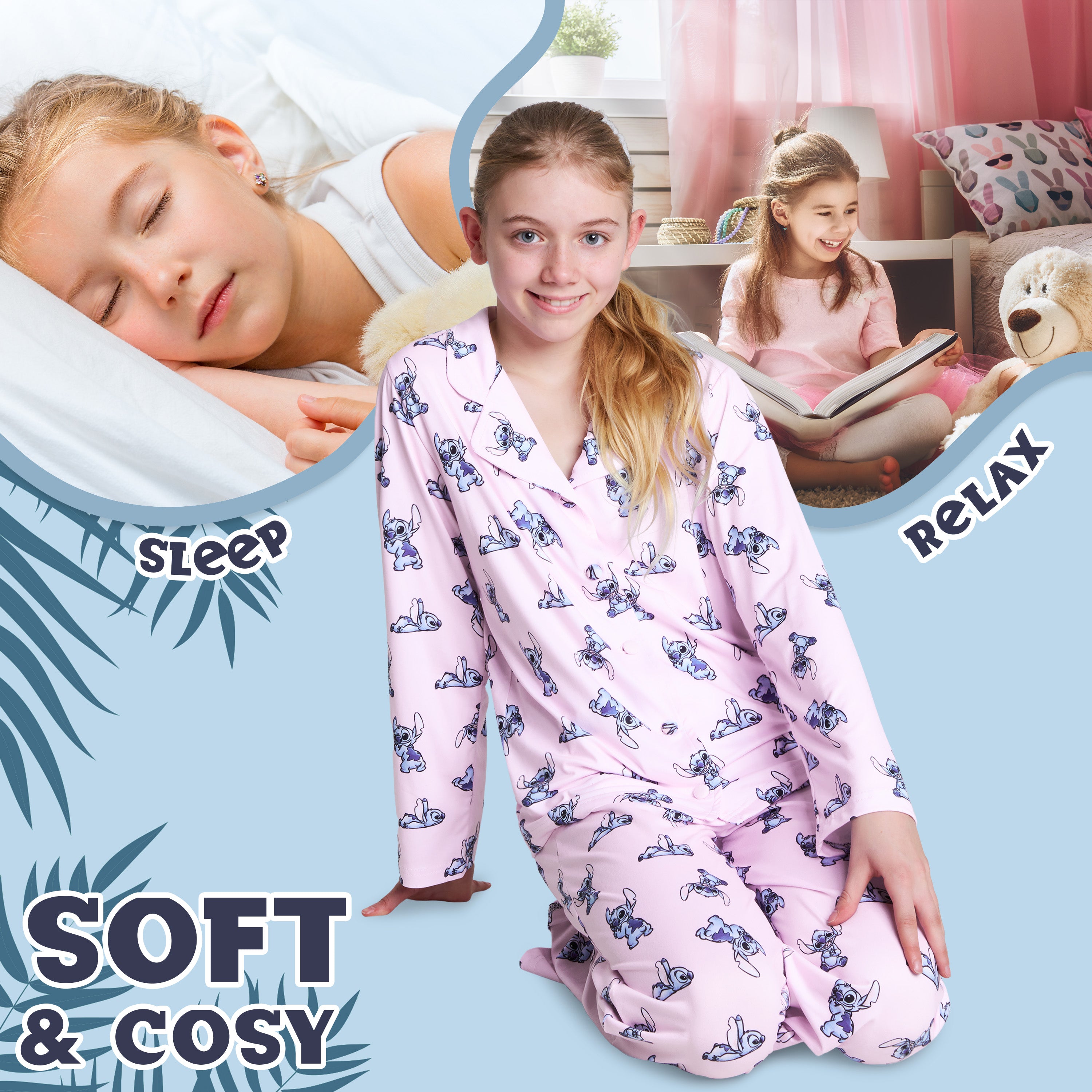 disney-stitch-pyjama-fille-2-pi-ces-9-10-ans-long image 5