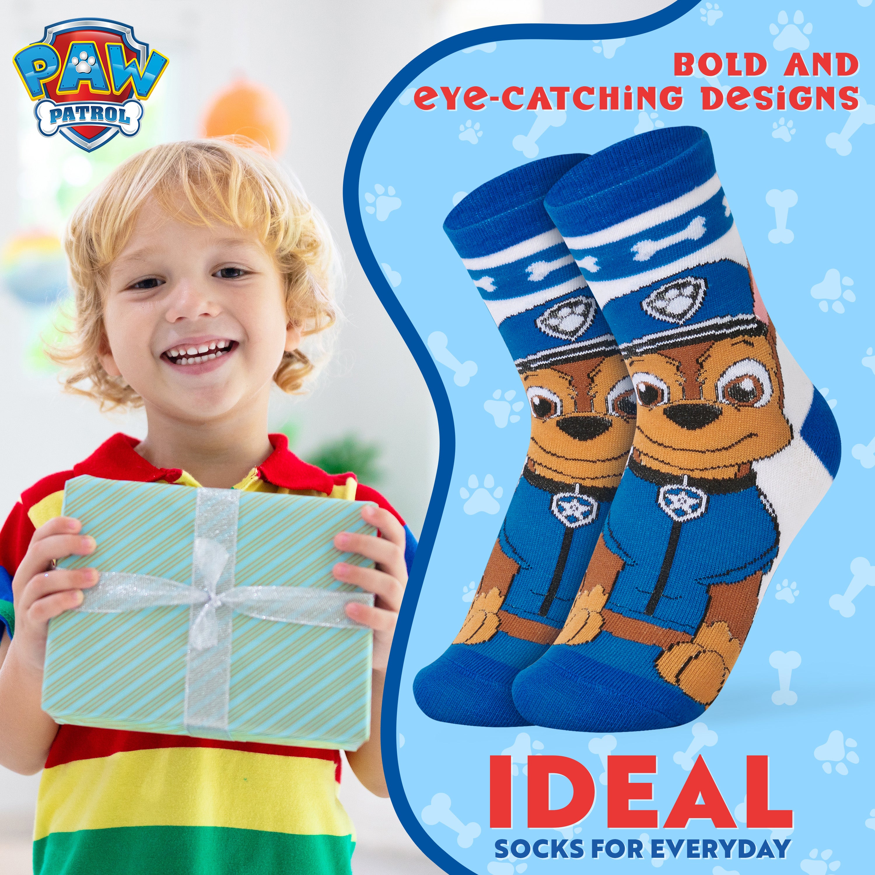 paw-patrol-lot-5-paires-chaussettes-gar-on-mi-mollet image 3