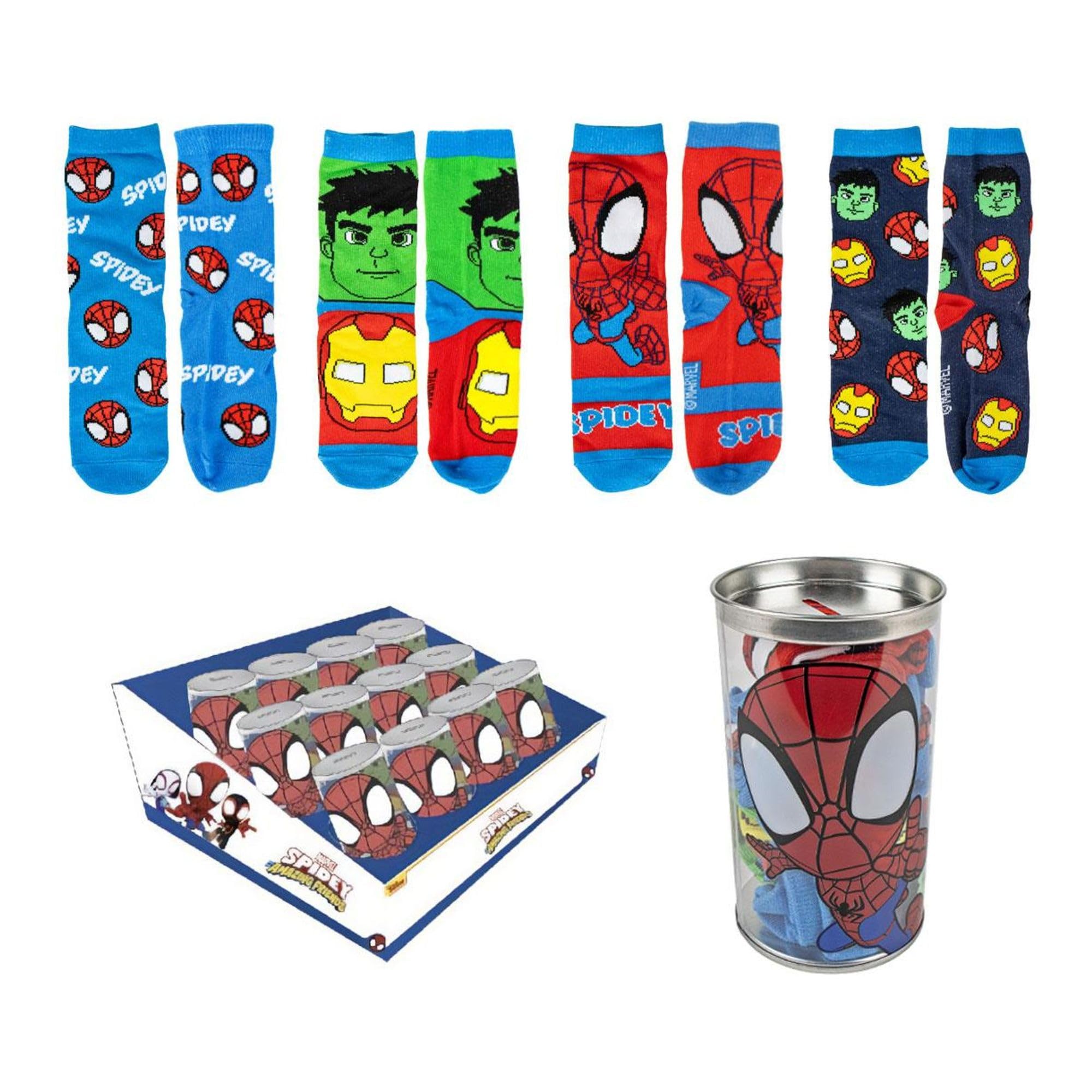 cerd-spidey-chaussettes-enfant-lot-4-taille-23-26-coton image 1