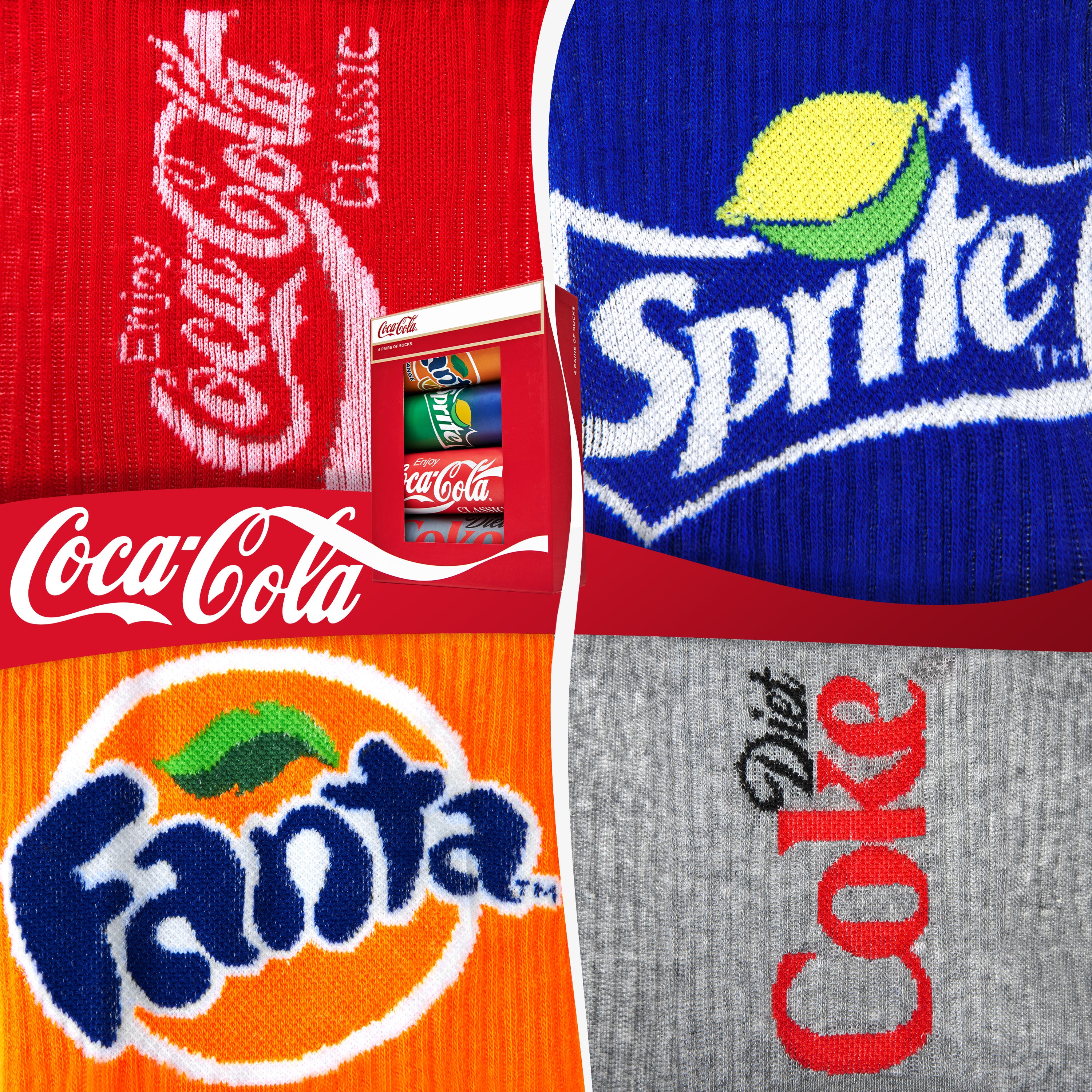 coca-cola-chaussettes-fantaisie-adulte-lot-4-paires image 6