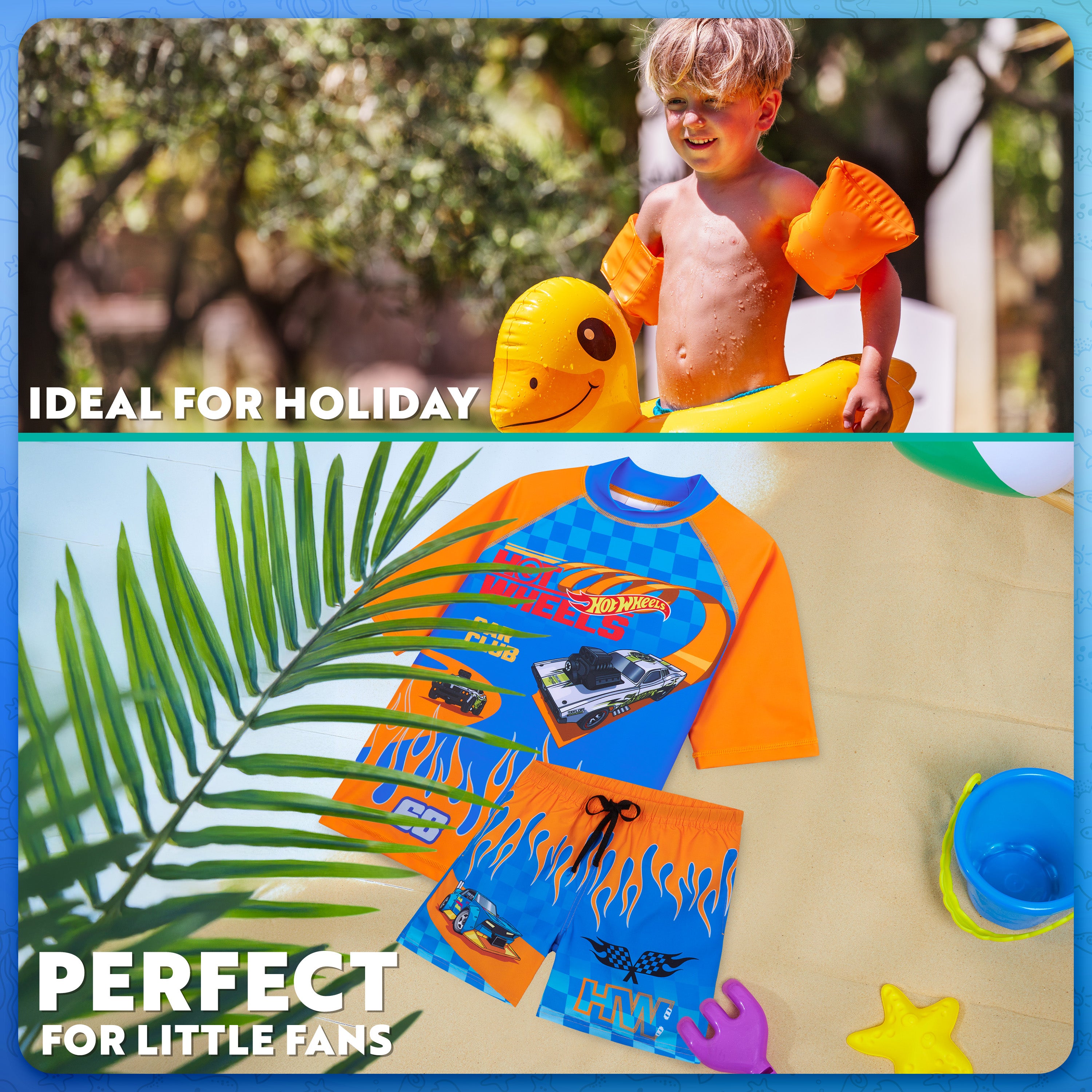 hot-wheels-maillot-de-bain-gar-on-2-pi-ces-short-top-5-6-ans image 2