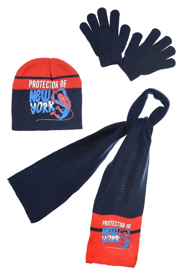 marvel-spidey-ensemble-bonnet-charpe-gants-gar-on image 1