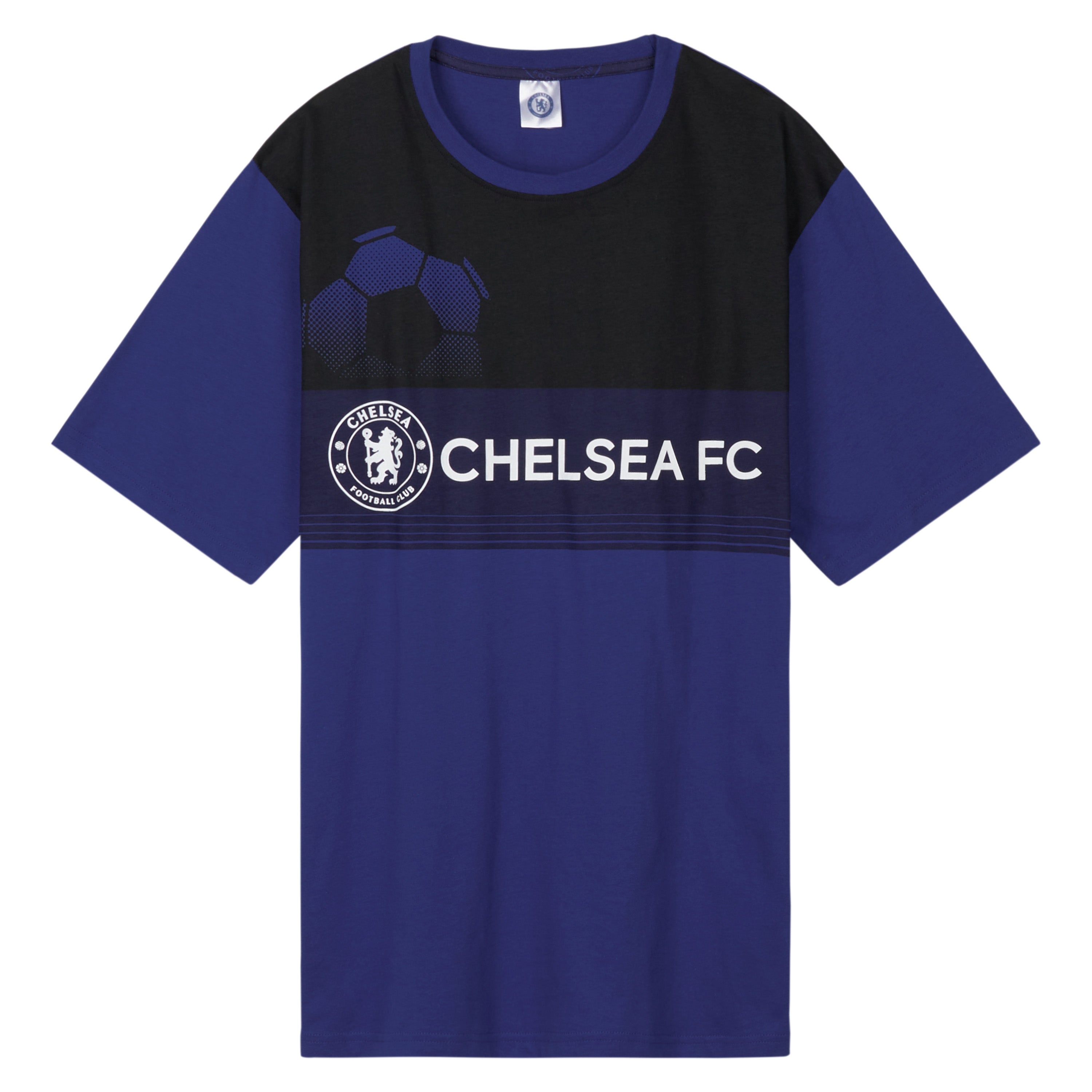 chelsea-pyjama-homme-short-coton-bleu-marine-noir image 7
