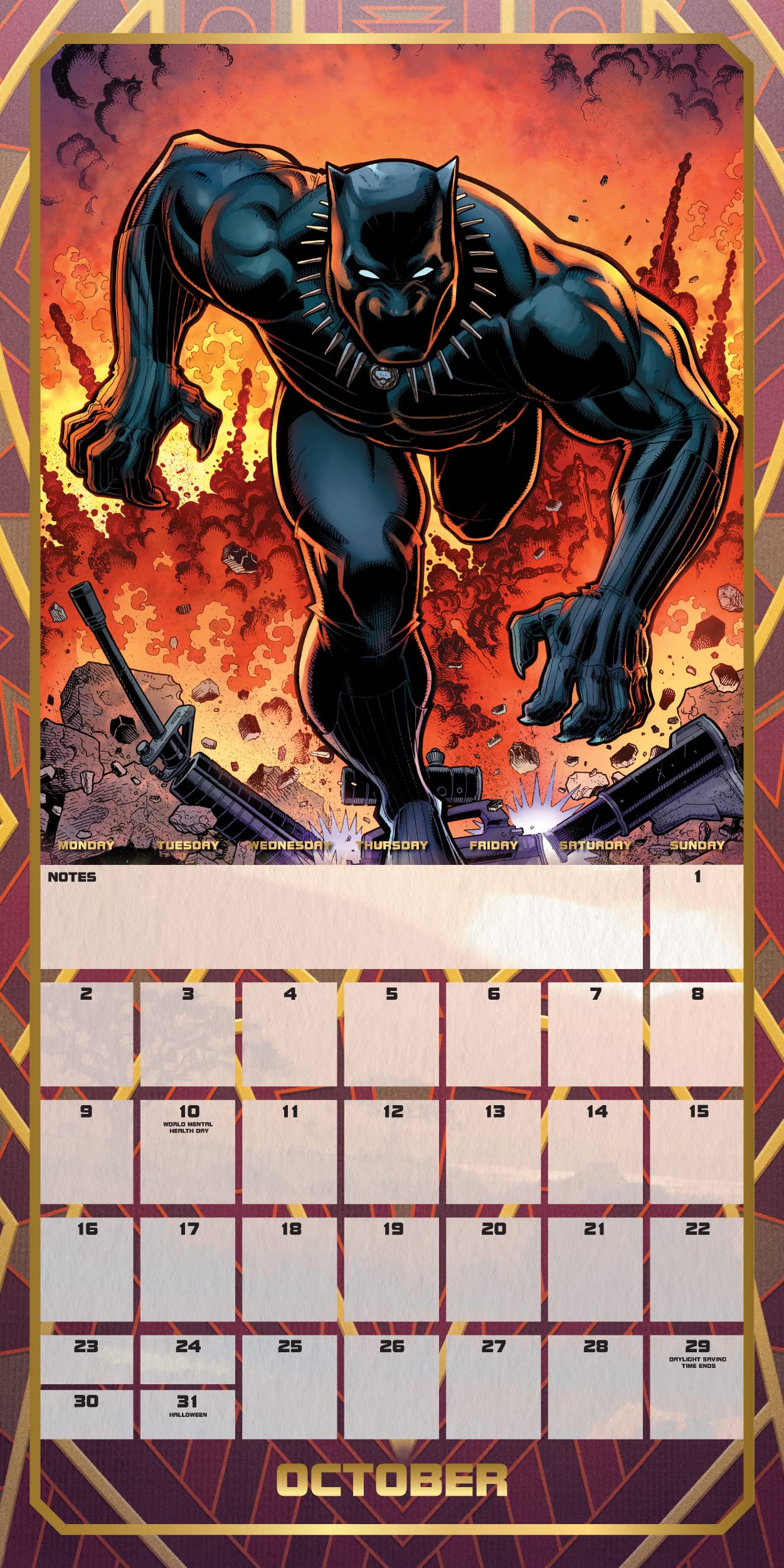 marvel-black-panther-calendrier-mural-carr-2023 image 6