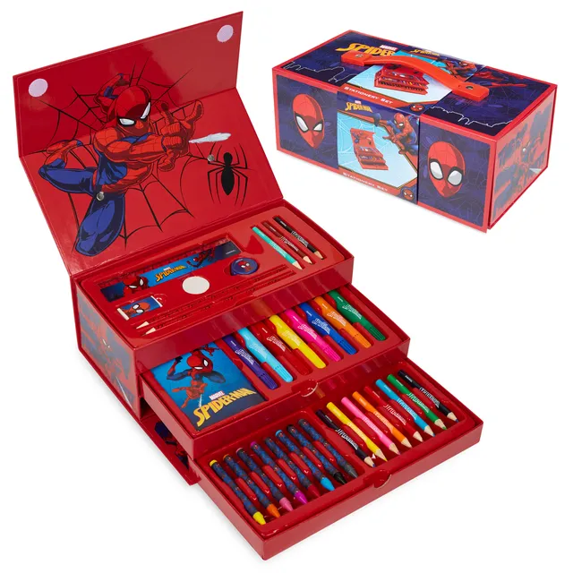 marvel-spiderman-coffret-dessin-enfant-mallette-rouge-feutres image 1