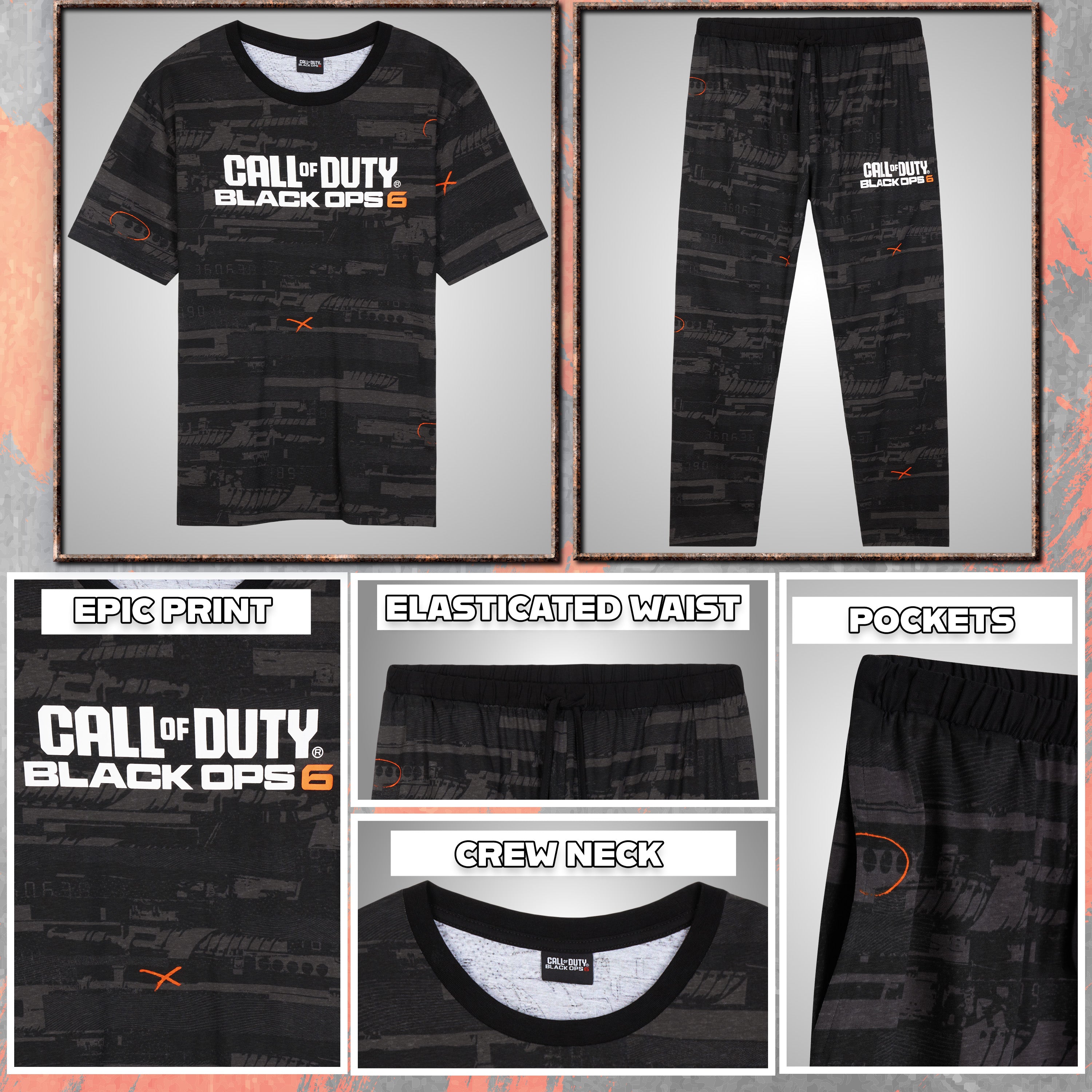 call-of-duty-black-ops-6-pyjama-homme-t-shirt-pantalon-taille-m image 5