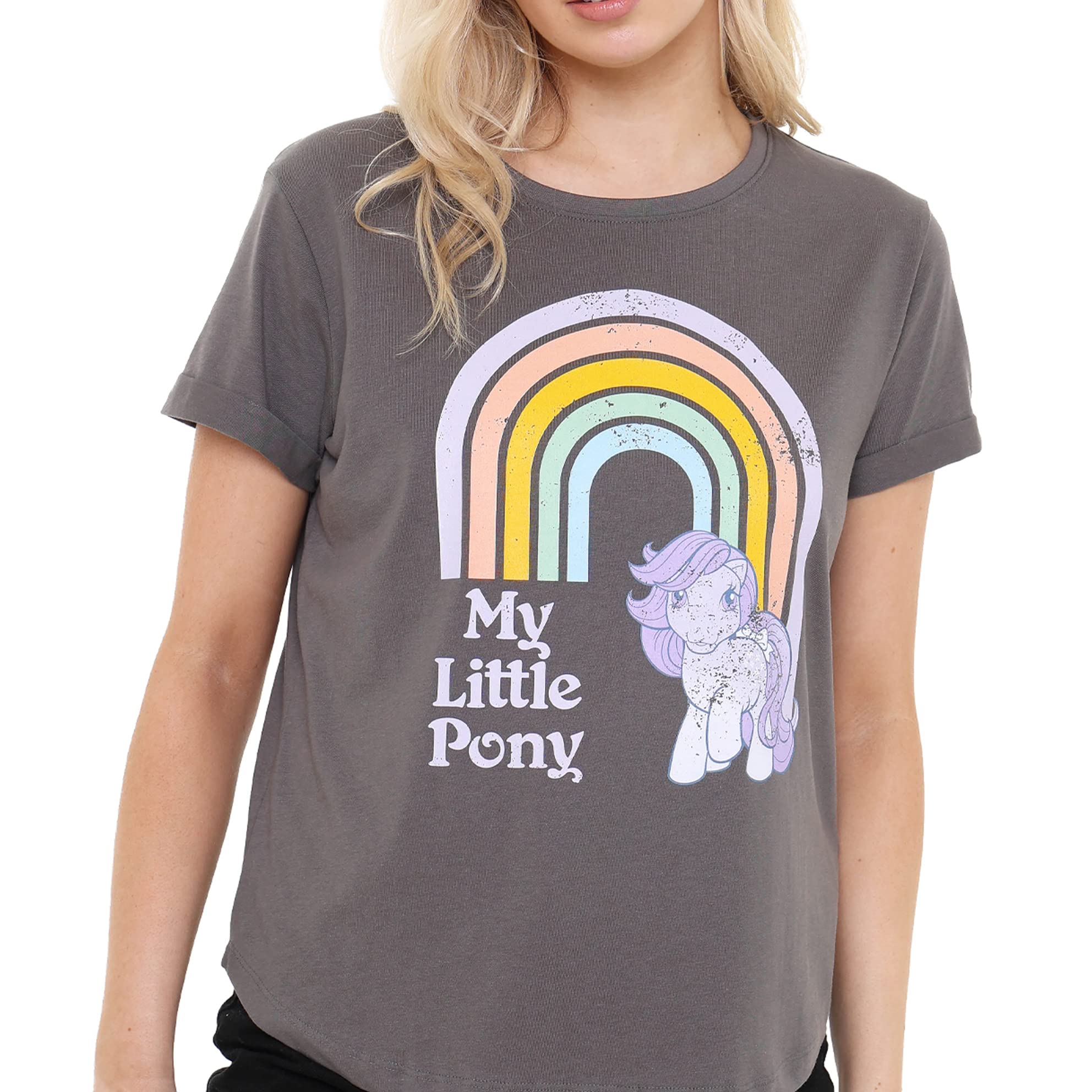 cotton-soul-my-little-pony-t-shirt-femme-rainbow-gris-anthracite image 2